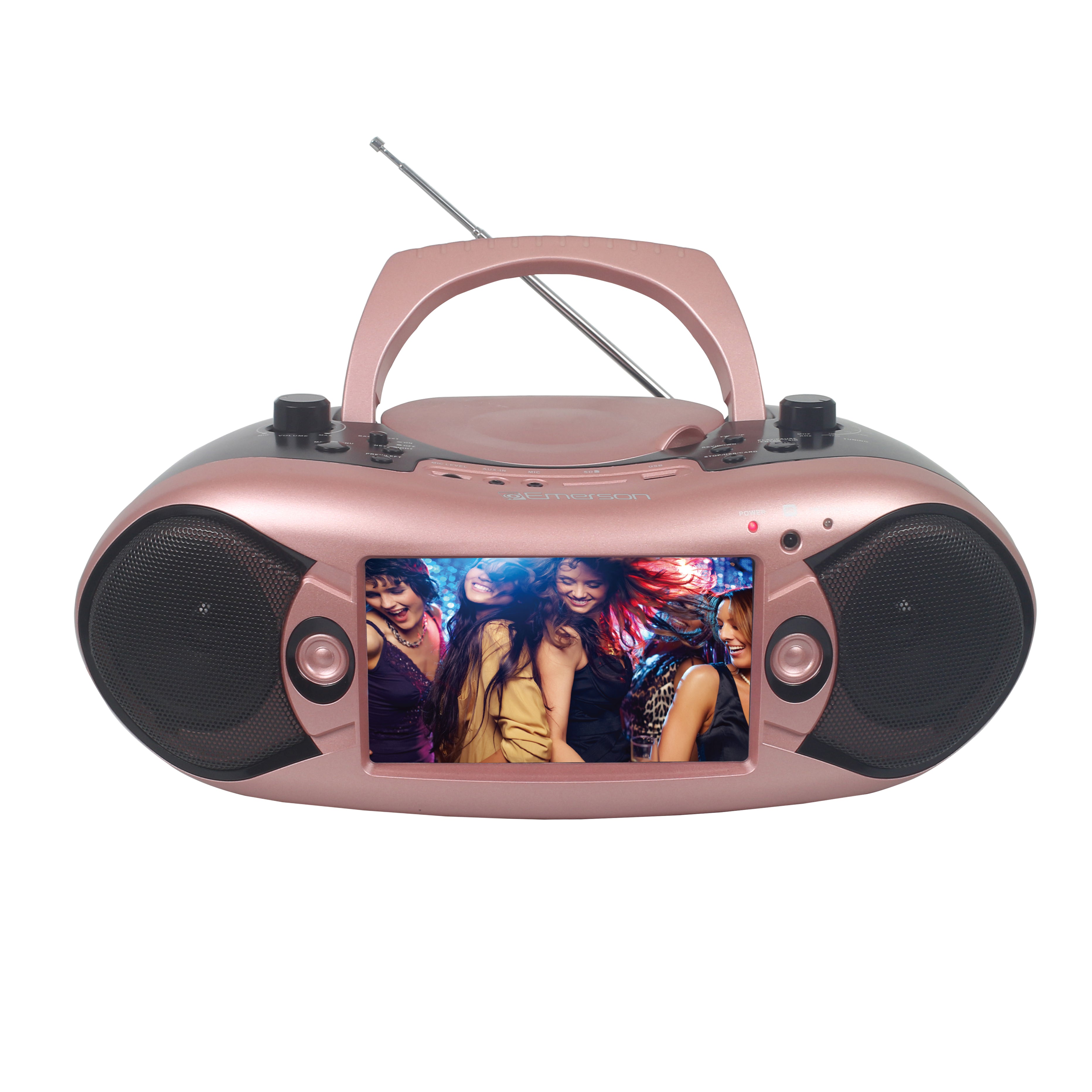 7” Bluetooth® TV & DVD Boombox
with HD-INPUT & Stereo Speakers