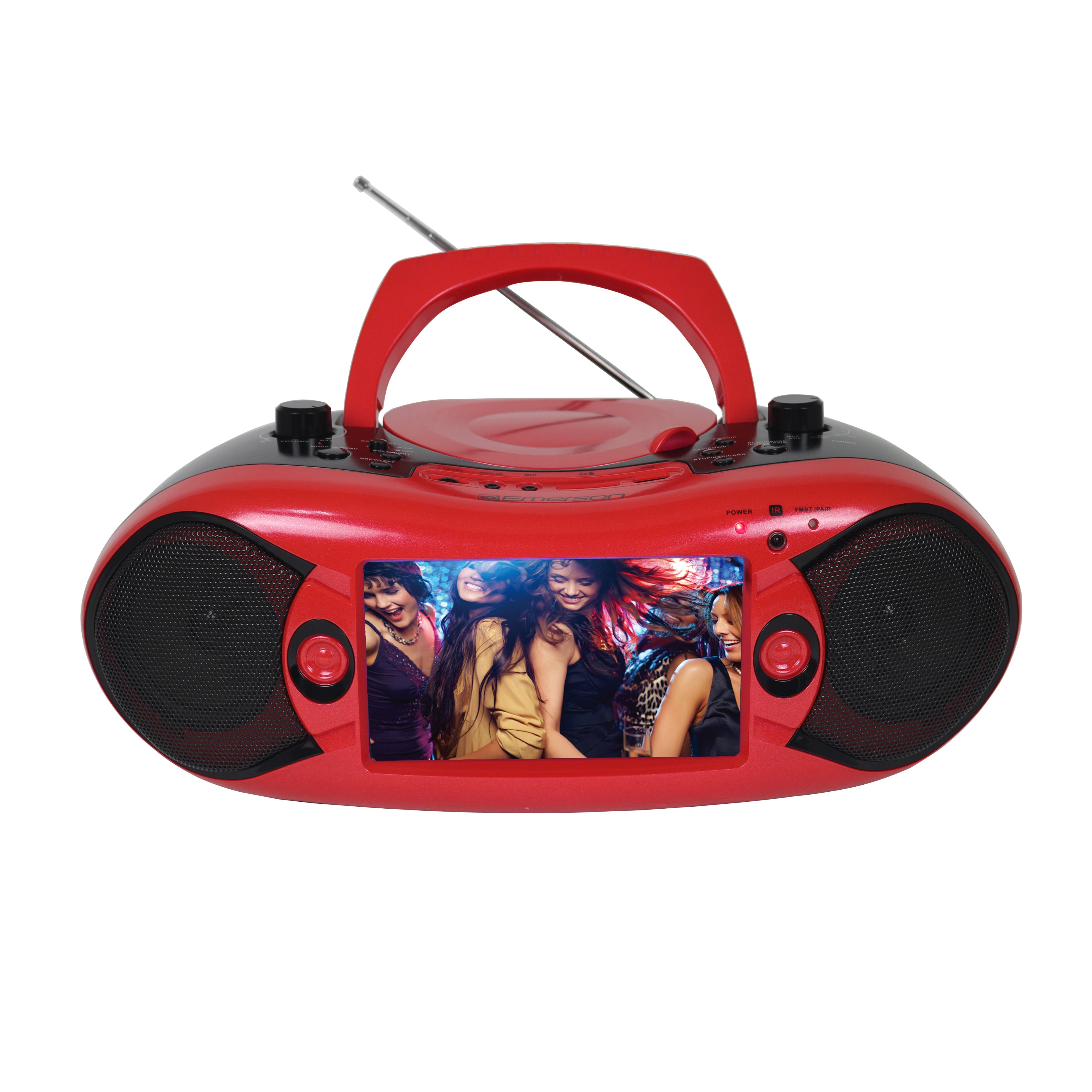 7” Bluetooth® TV & DVD Boombox
with HD-INPUT & Stereo Speakers