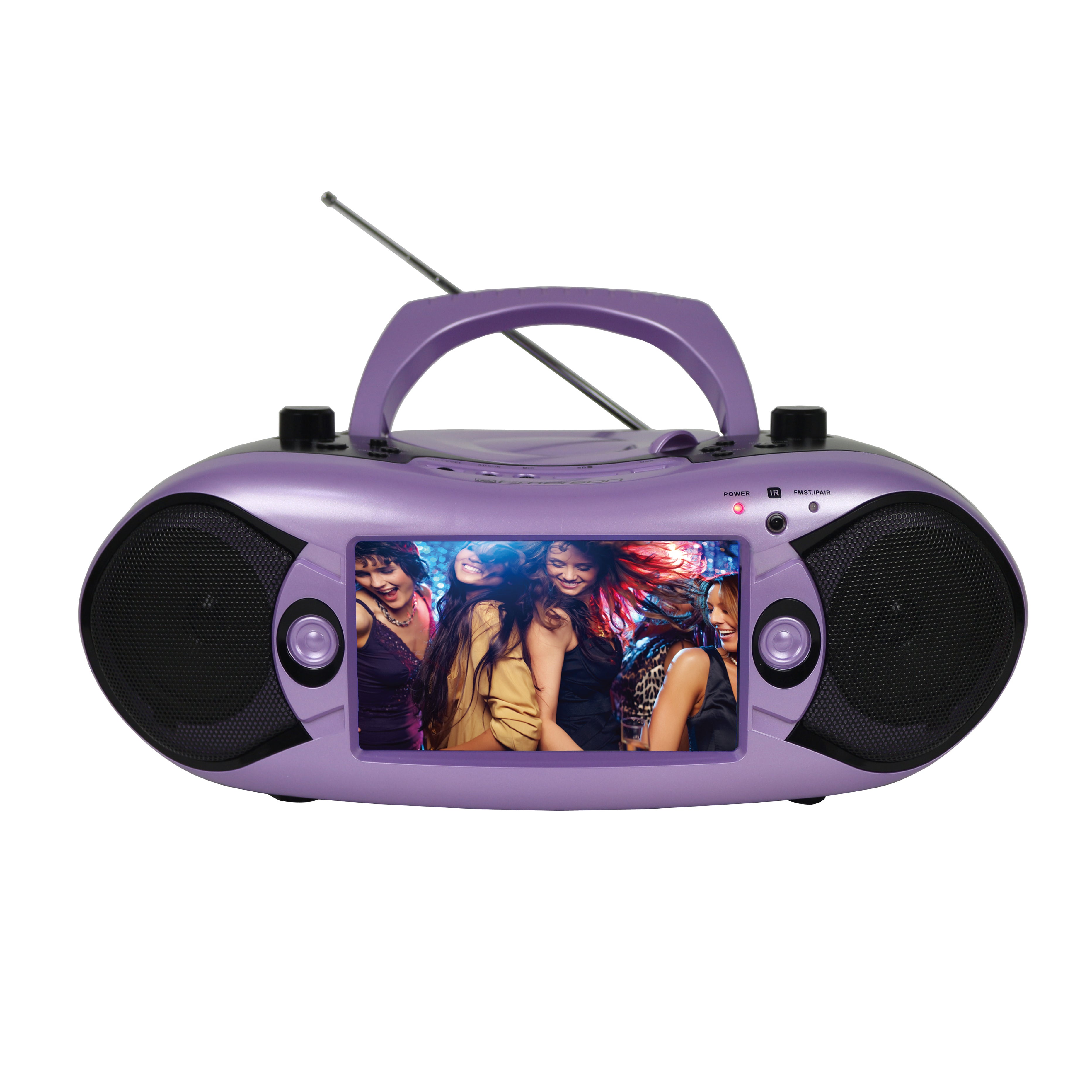 7” Bluetooth® TV & DVD Boombox
with HD-INPUT & Stereo Speakers