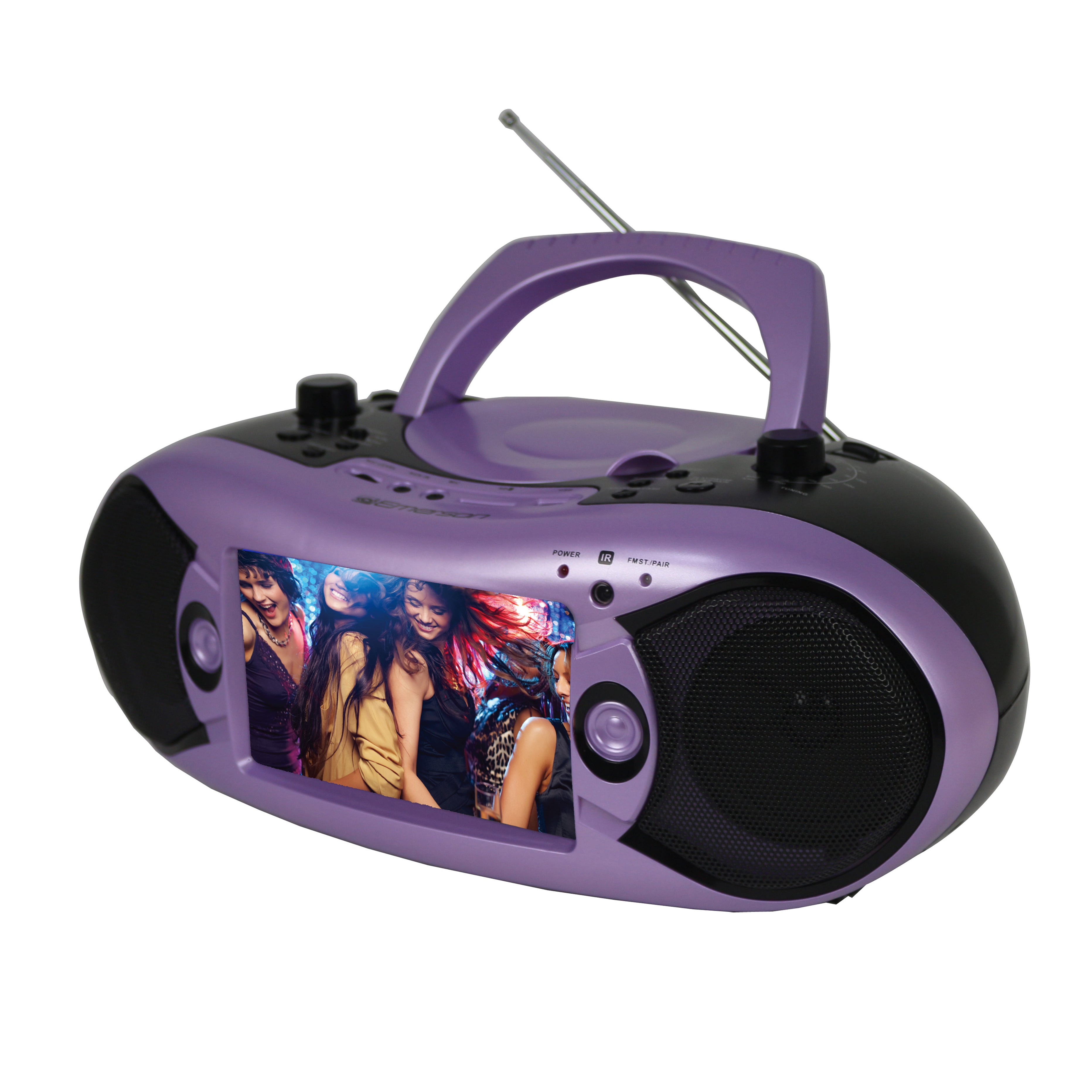 7” Bluetooth® TV & DVD Boombox
with HD-INPUT & Stereo Speakers
