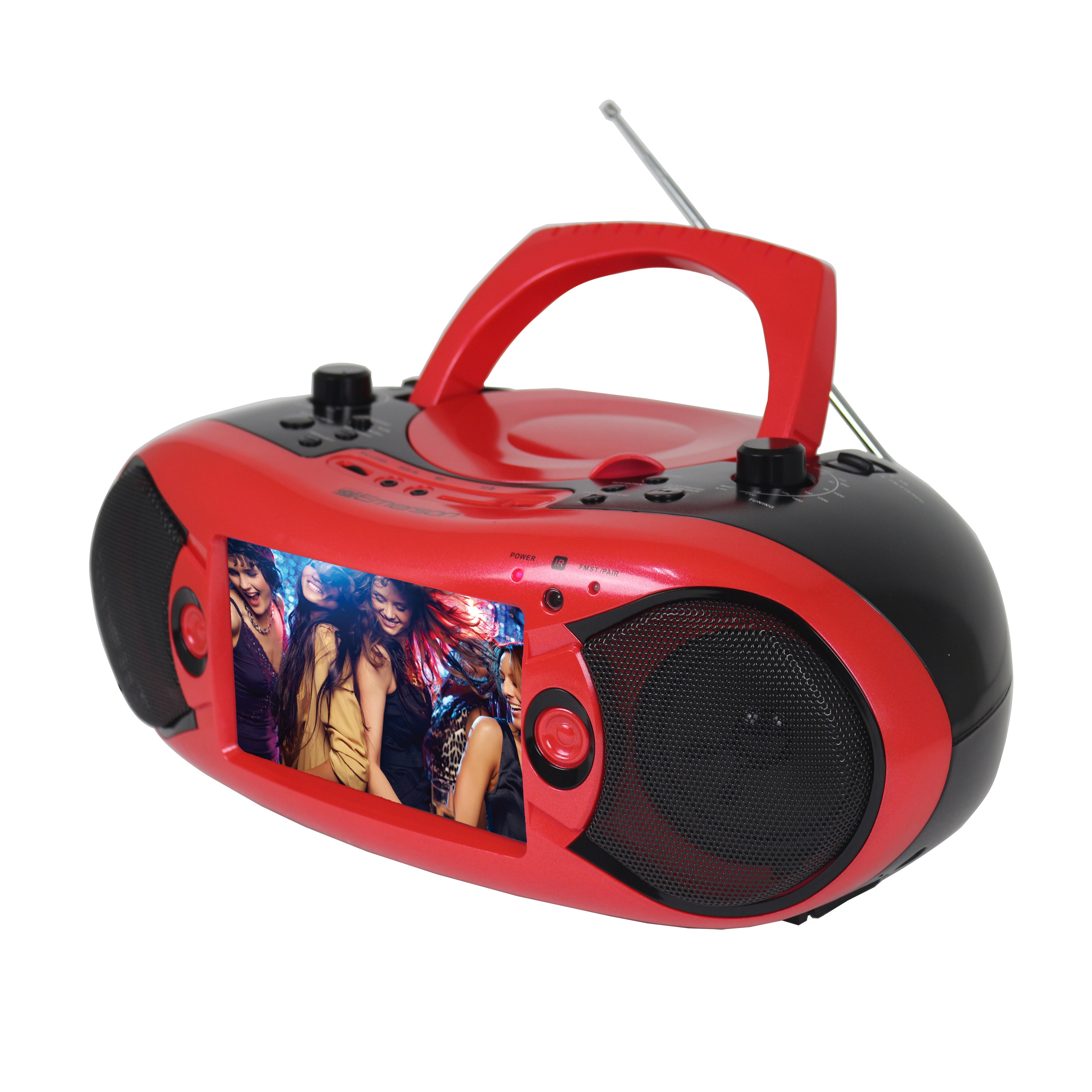 7”Bluetooth® DVD Boombox with AM/FM Radio & Digital TV