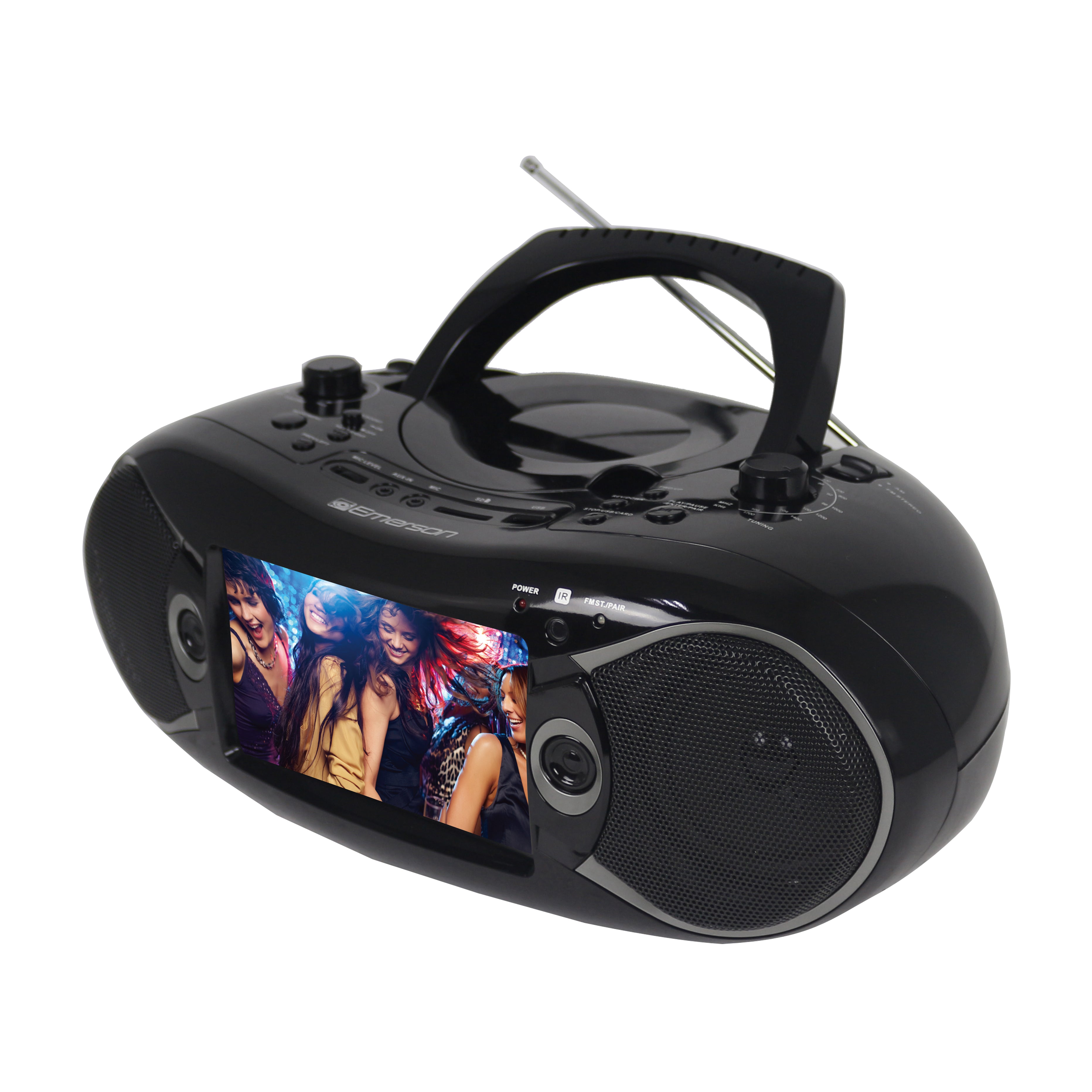 7” Bluetooth® TV & DVD Boombox
with HD-INPUT & Stereo Speakers