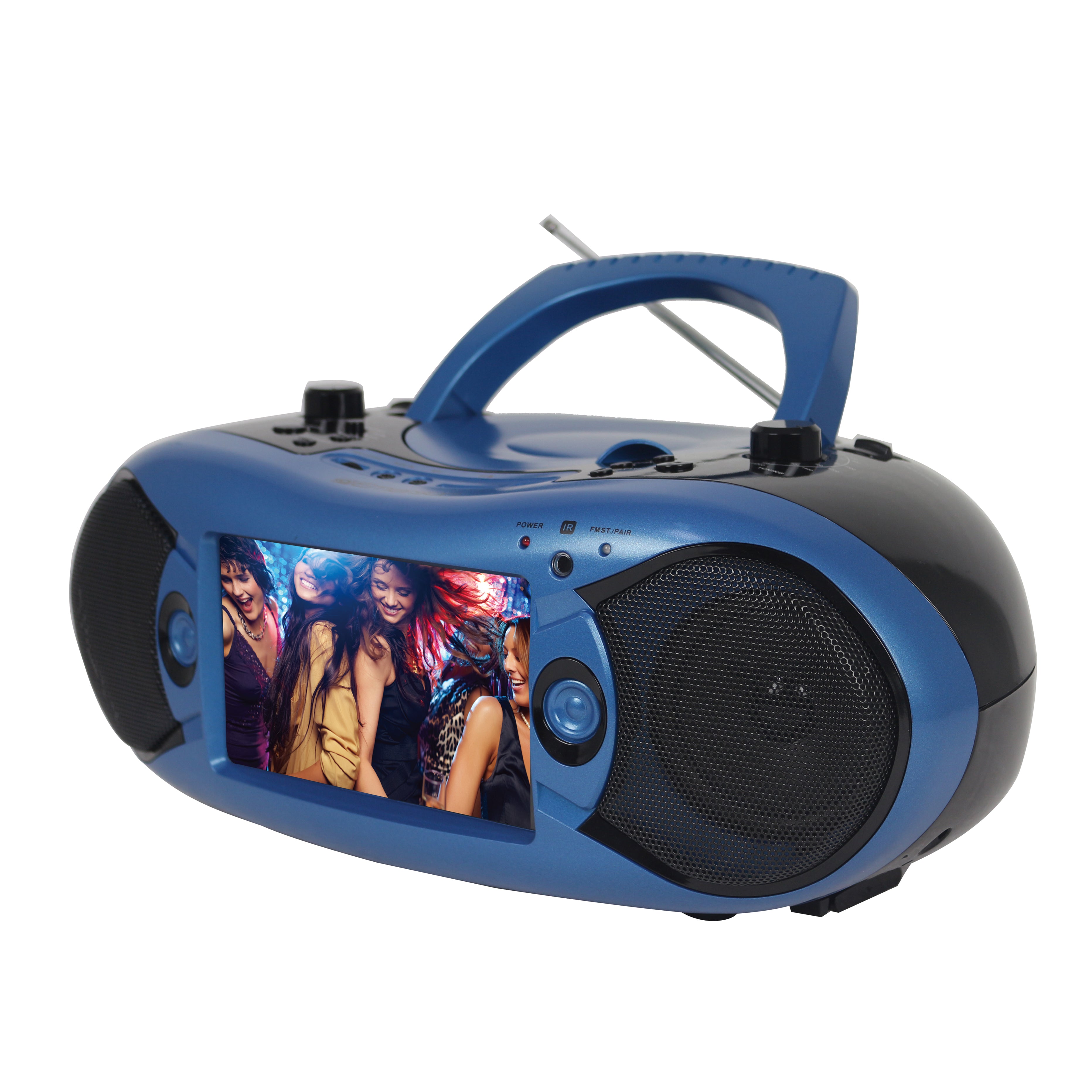 7” Bluetooth® TV & DVD Boombox
with HD-INPUT & Stereo Speakers