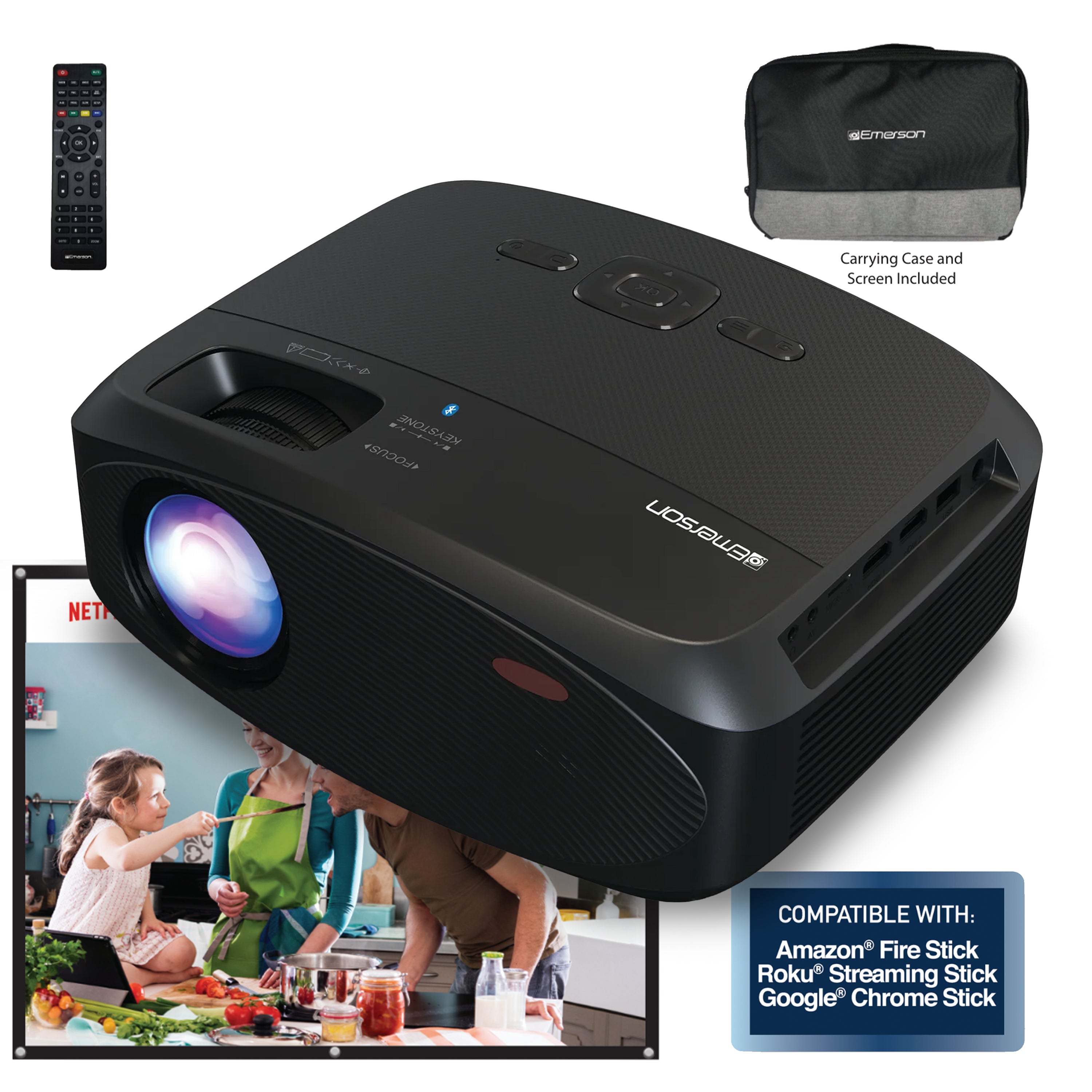210" Home Theater LCD Projector Combo