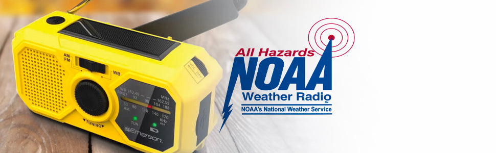 Emerson Emergency AM/FM Radio With NOAA Weather Band, LED Light And
