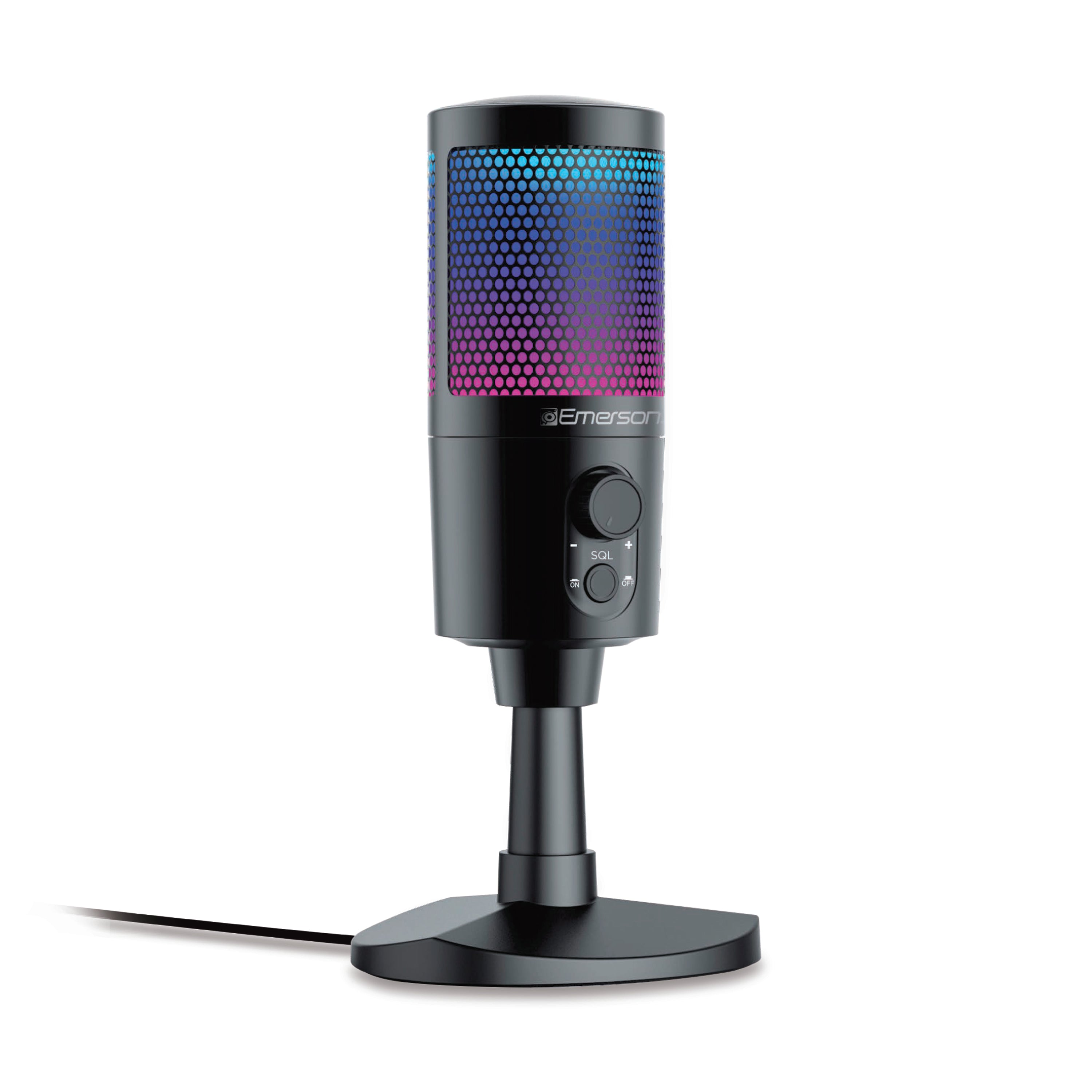 USB Gaming & Streaming Condenser Microphone with RGB Lighting