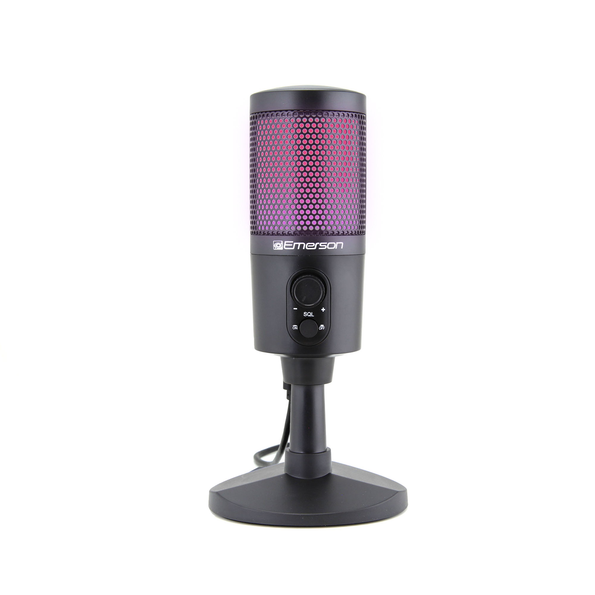 USB Gaming & Streaming Condenser Microphone with RGB Lighting