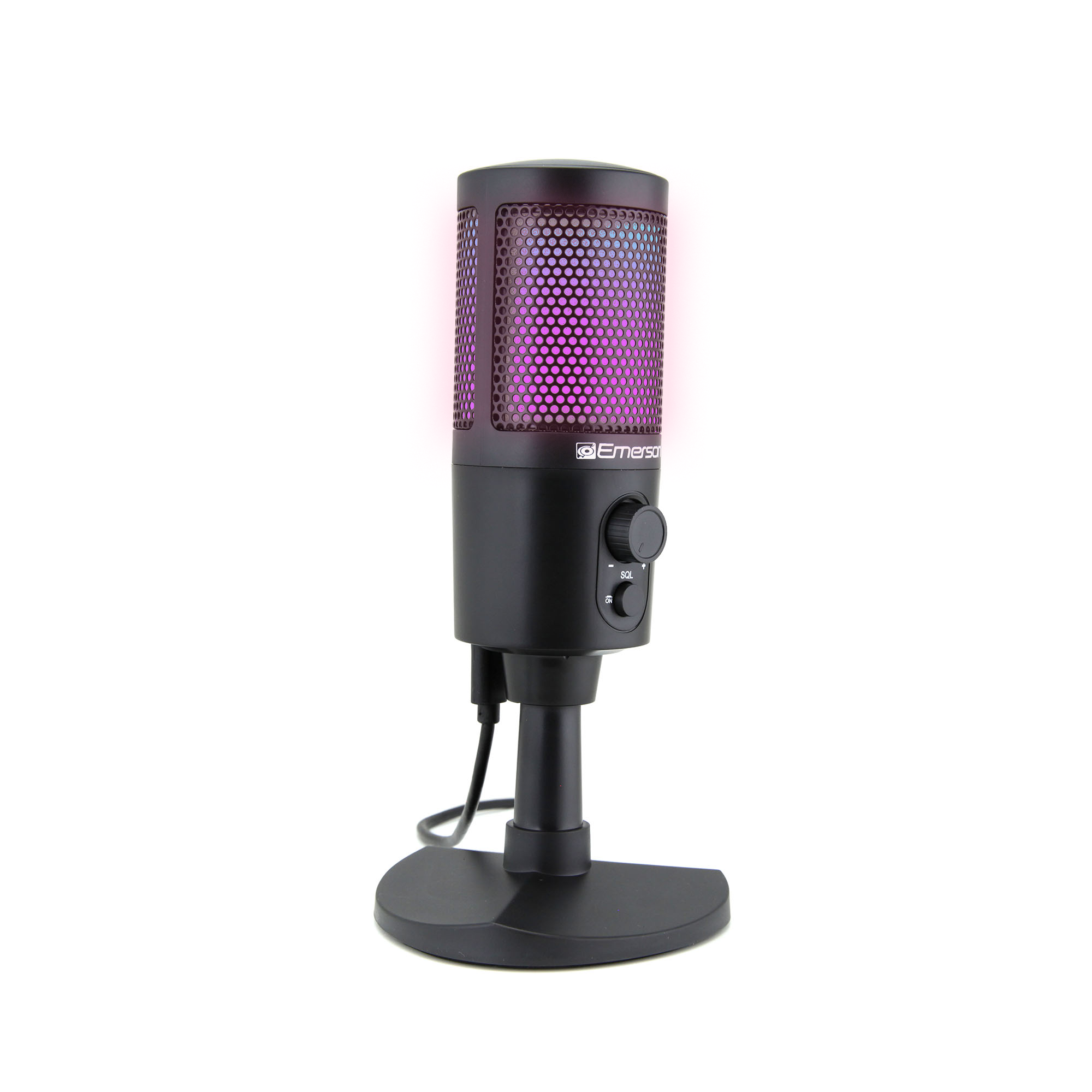 USB Gaming & Streaming Condenser Microphone with RGB Lighting
