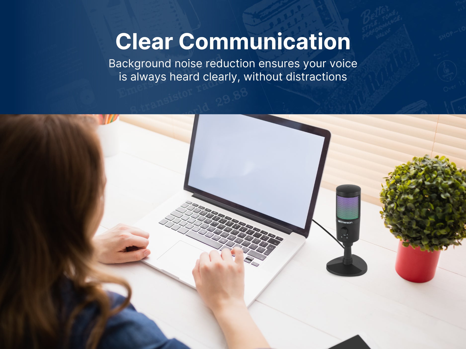USB Gaming & Streaming Condenser Microphone with RGB Lighting