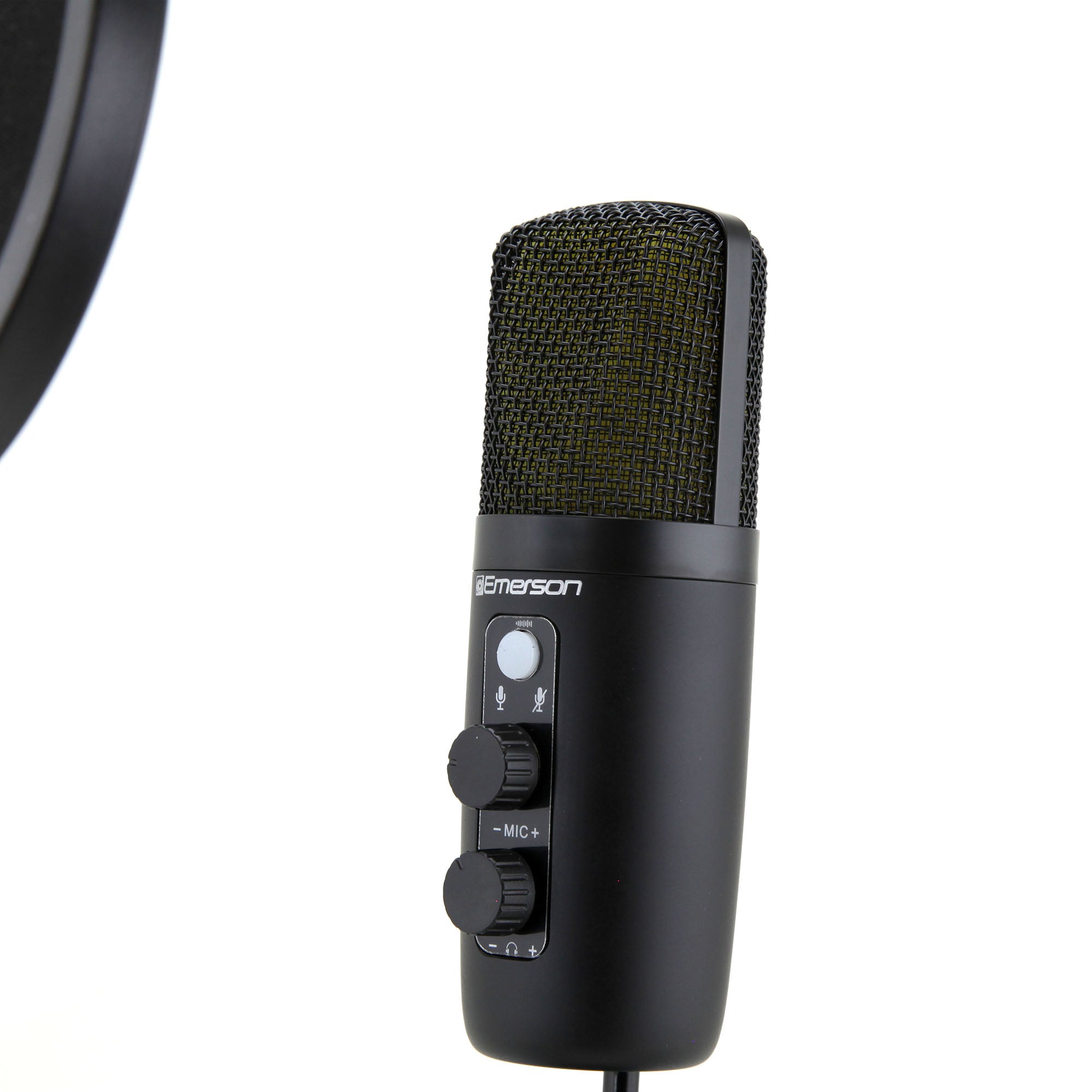 USB Gaming & Streaming Condenser Microphone with LED Lighting and Pop Filter