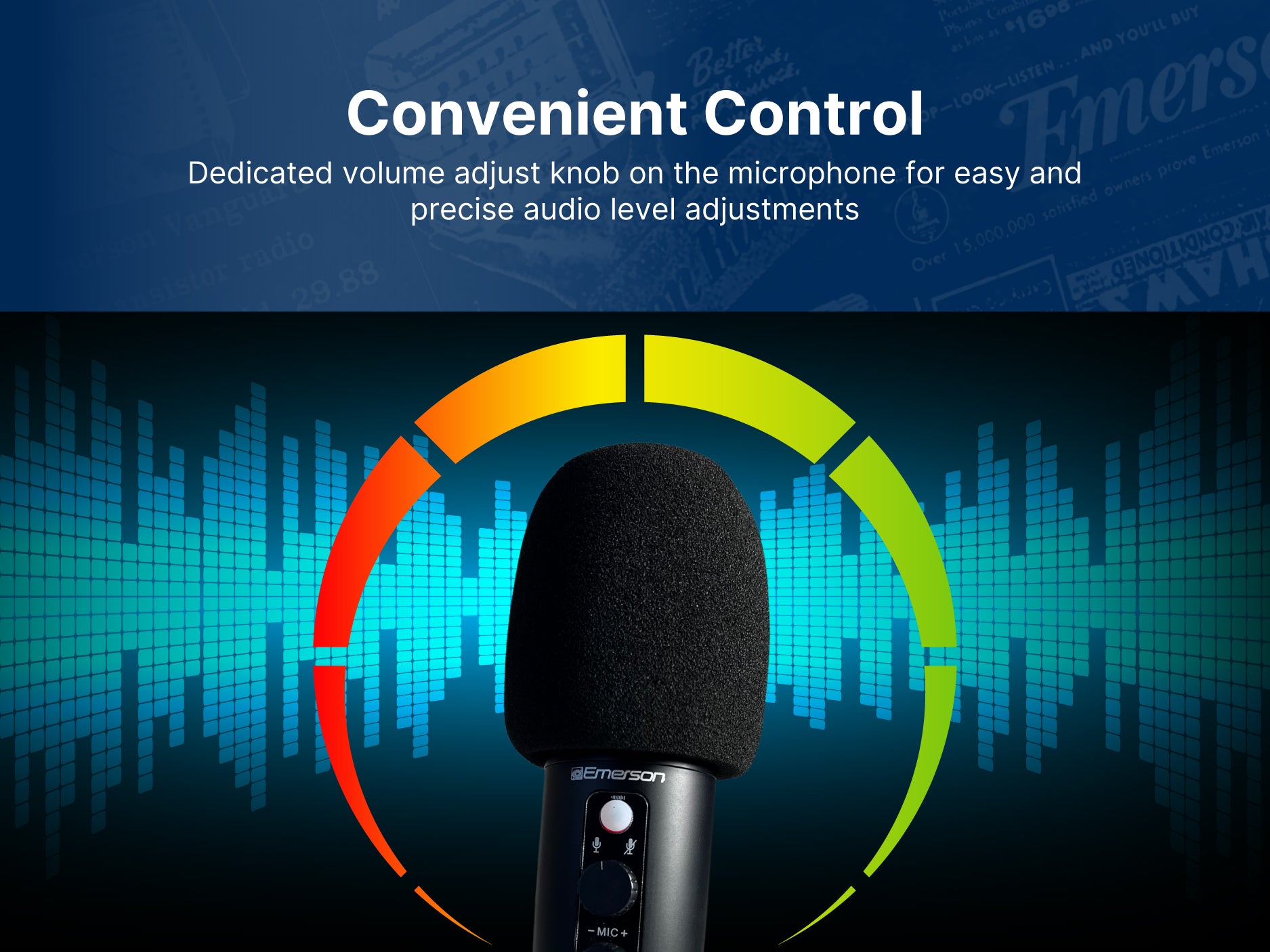 USB Gaming & Streaming Condenser Microphone with LED Lighting and Pop Filter