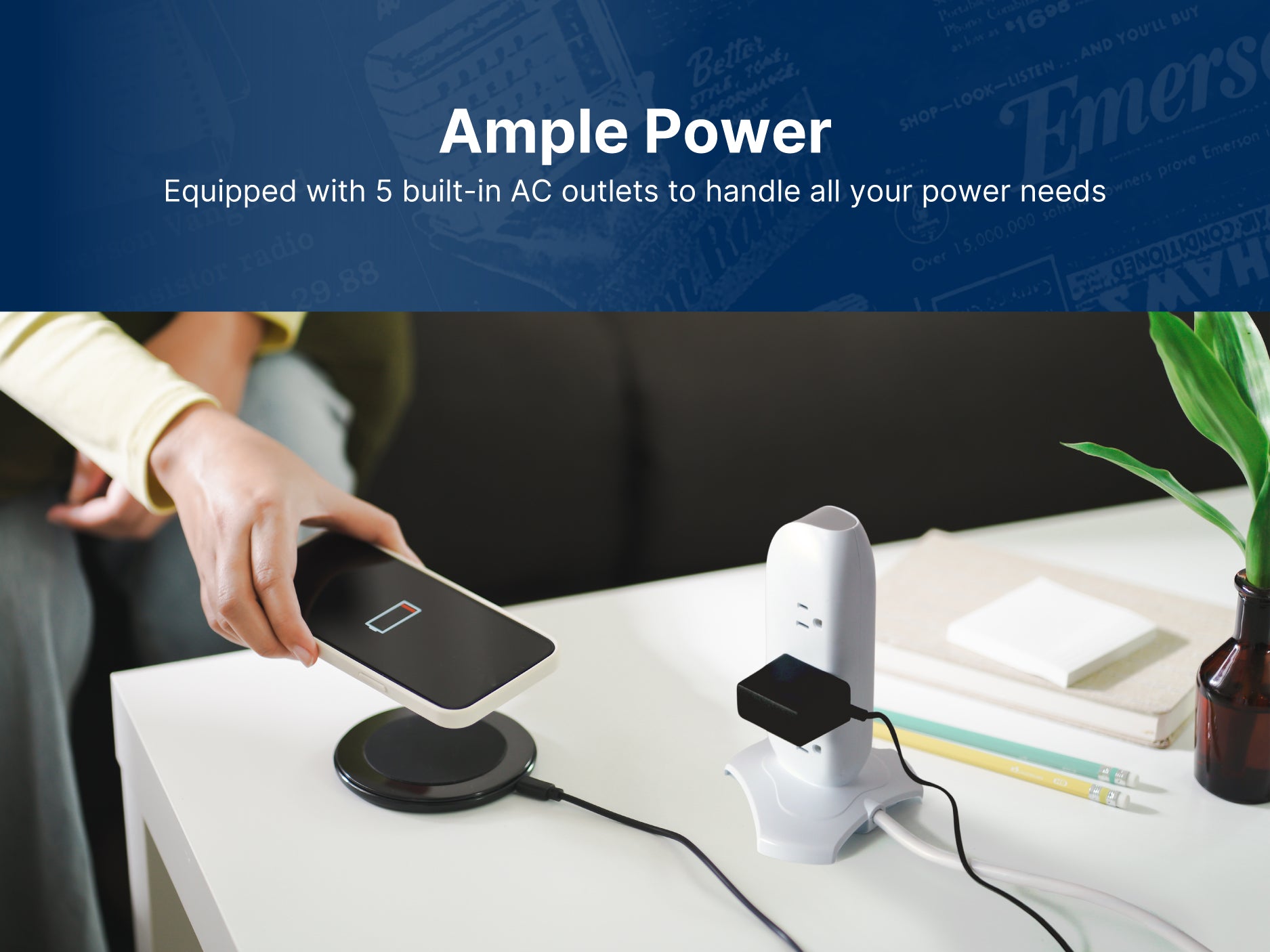 Multi-Outlet Tower Charging System