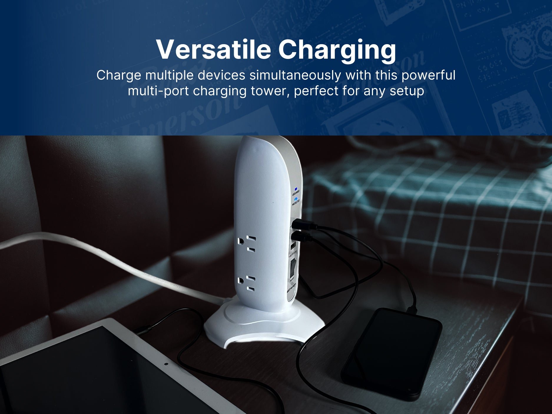 Multi-Outlet Tower Charging System