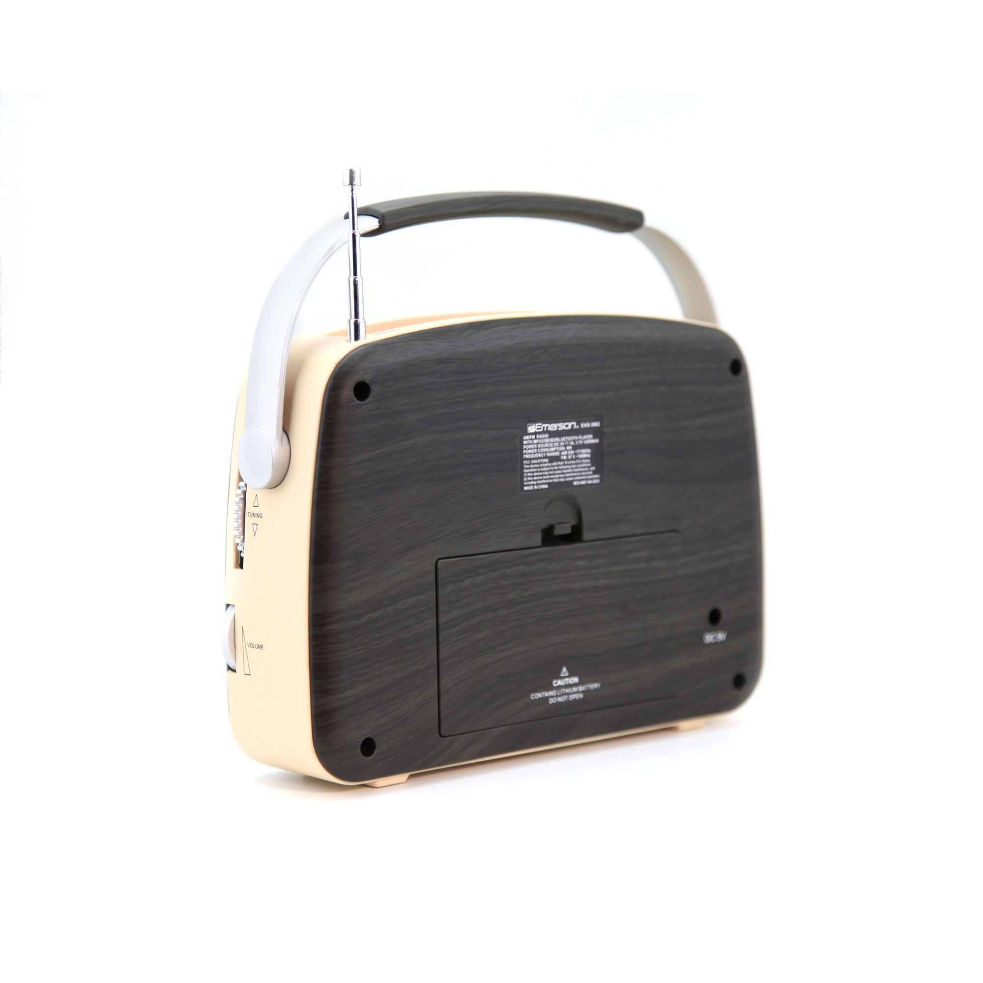 Portable Bluetooth® Retro Radio with Built-in Rechargeable Battery