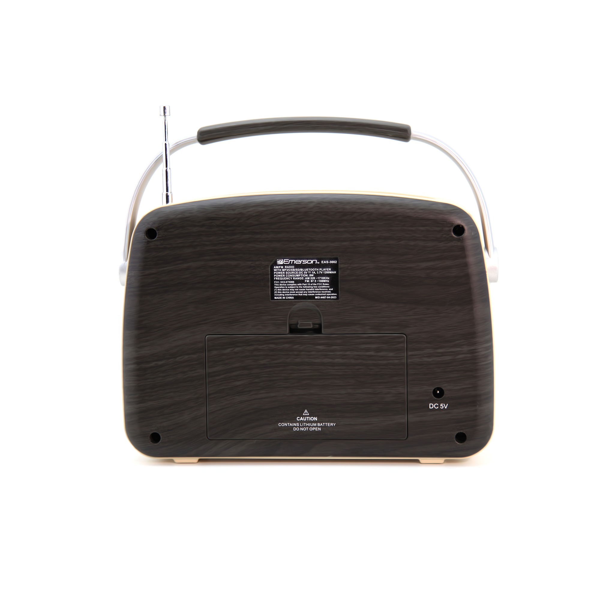 Portable Bluetooth® Retro Radio with Built-in Rechargeable Battery