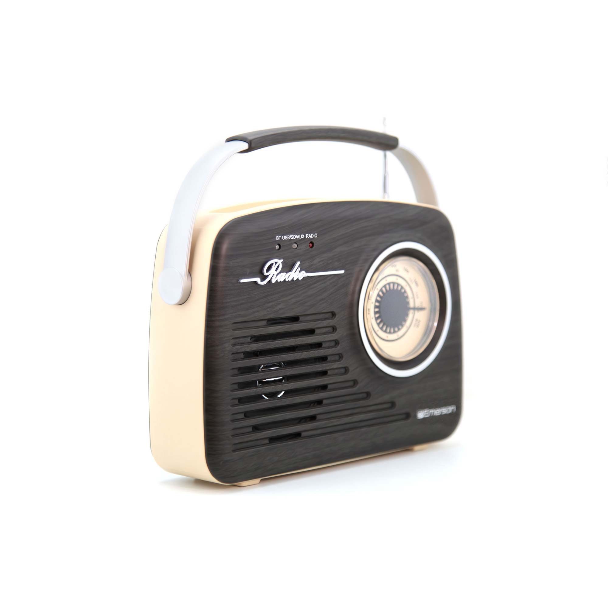 Portable Bluetooth® Retro Radio with Built-in Rechargeable Battery