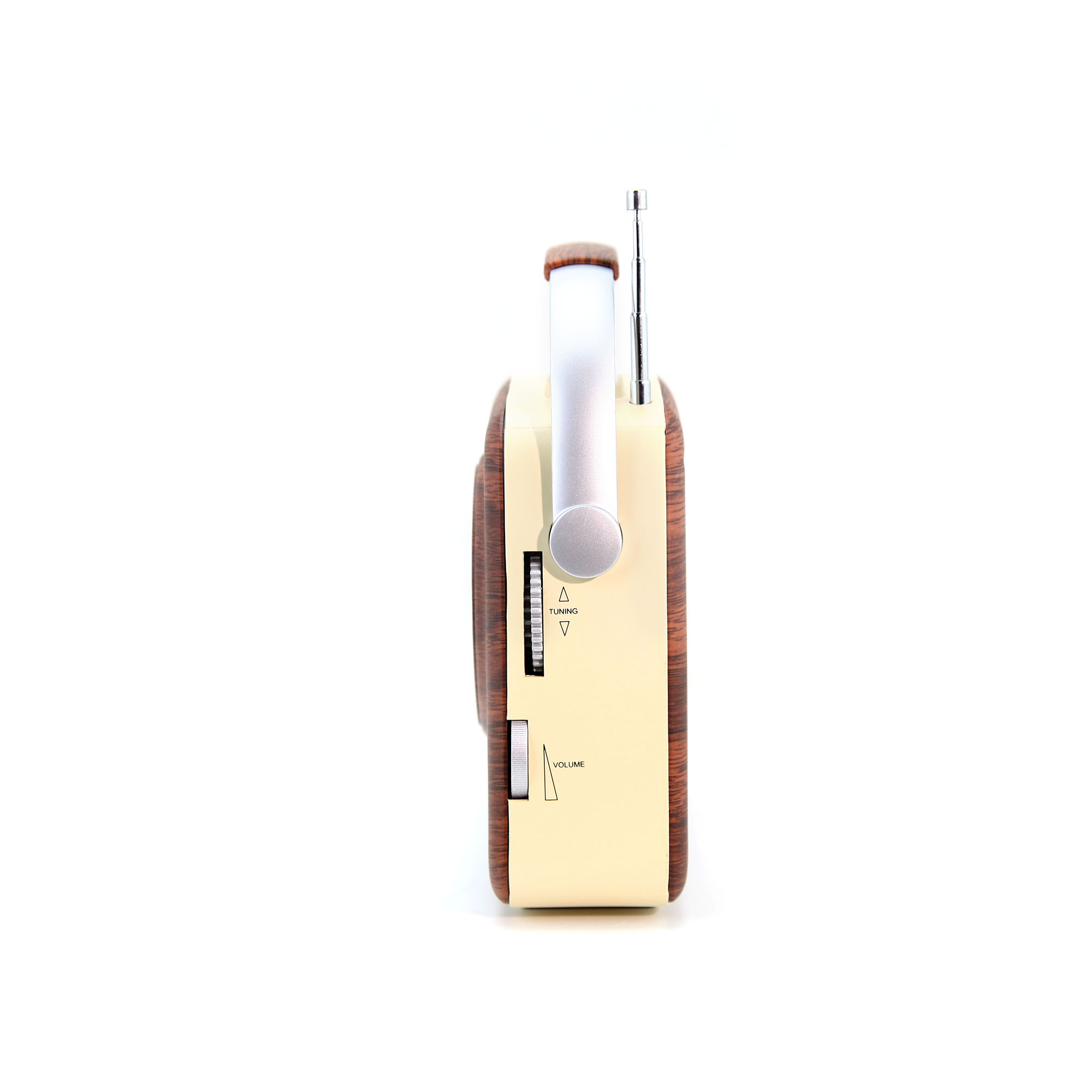 Portable Bluetooth® Retro Radio with Built-in Rechargeable Battery