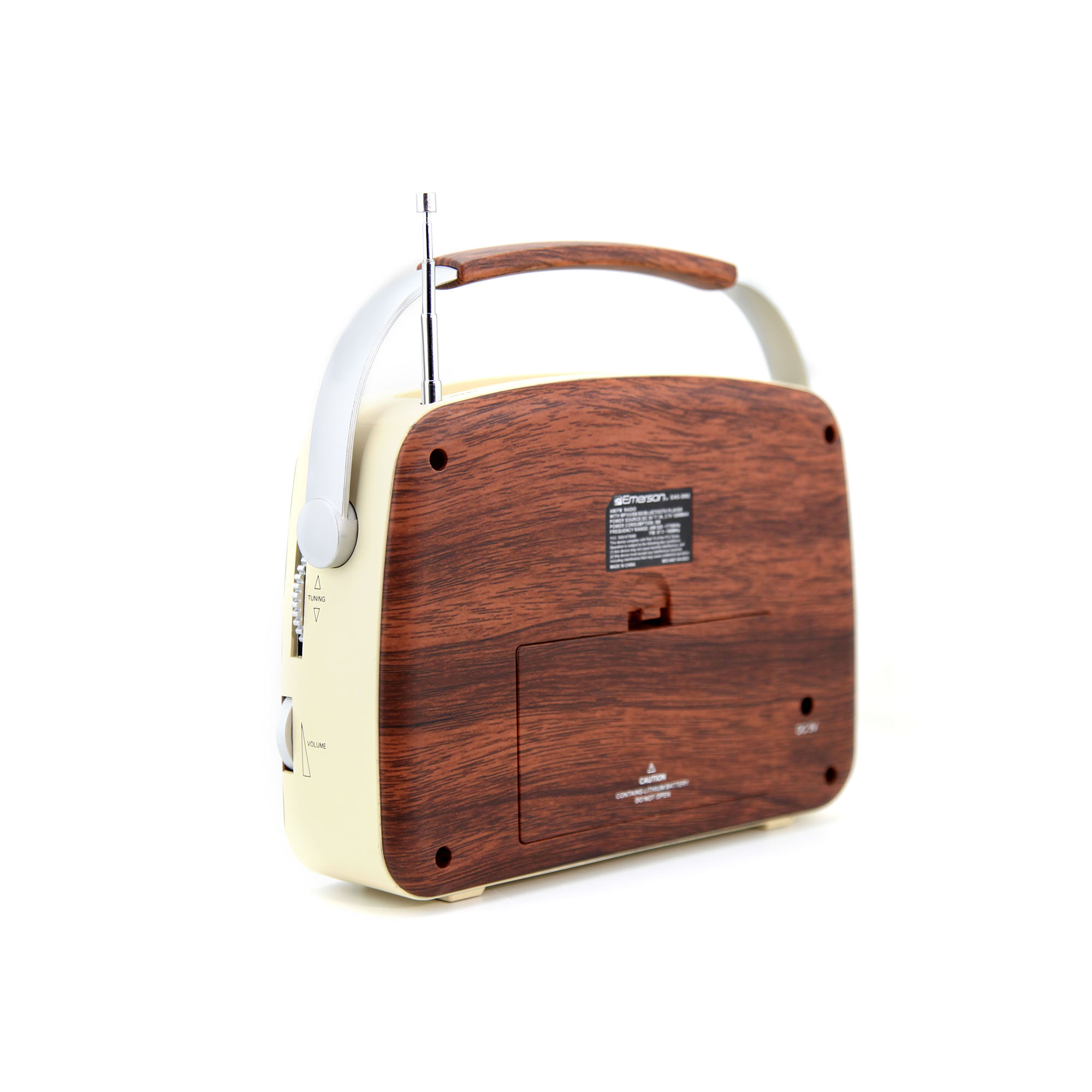 Portable Bluetooth® Retro Radio with Built-in Rechargeable Battery