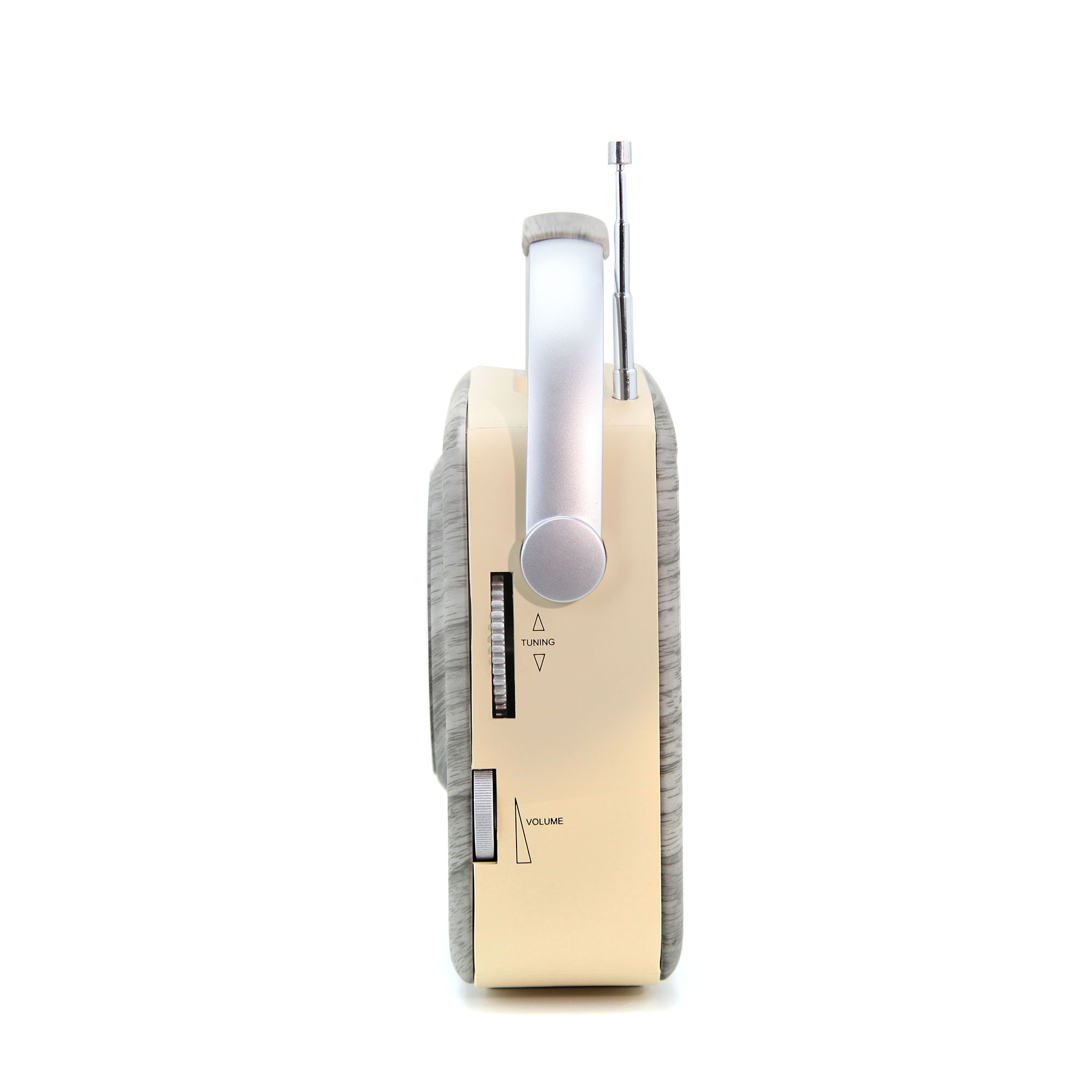 Portable Bluetooth® Retro Radio with Built-in Rechargeable Battery