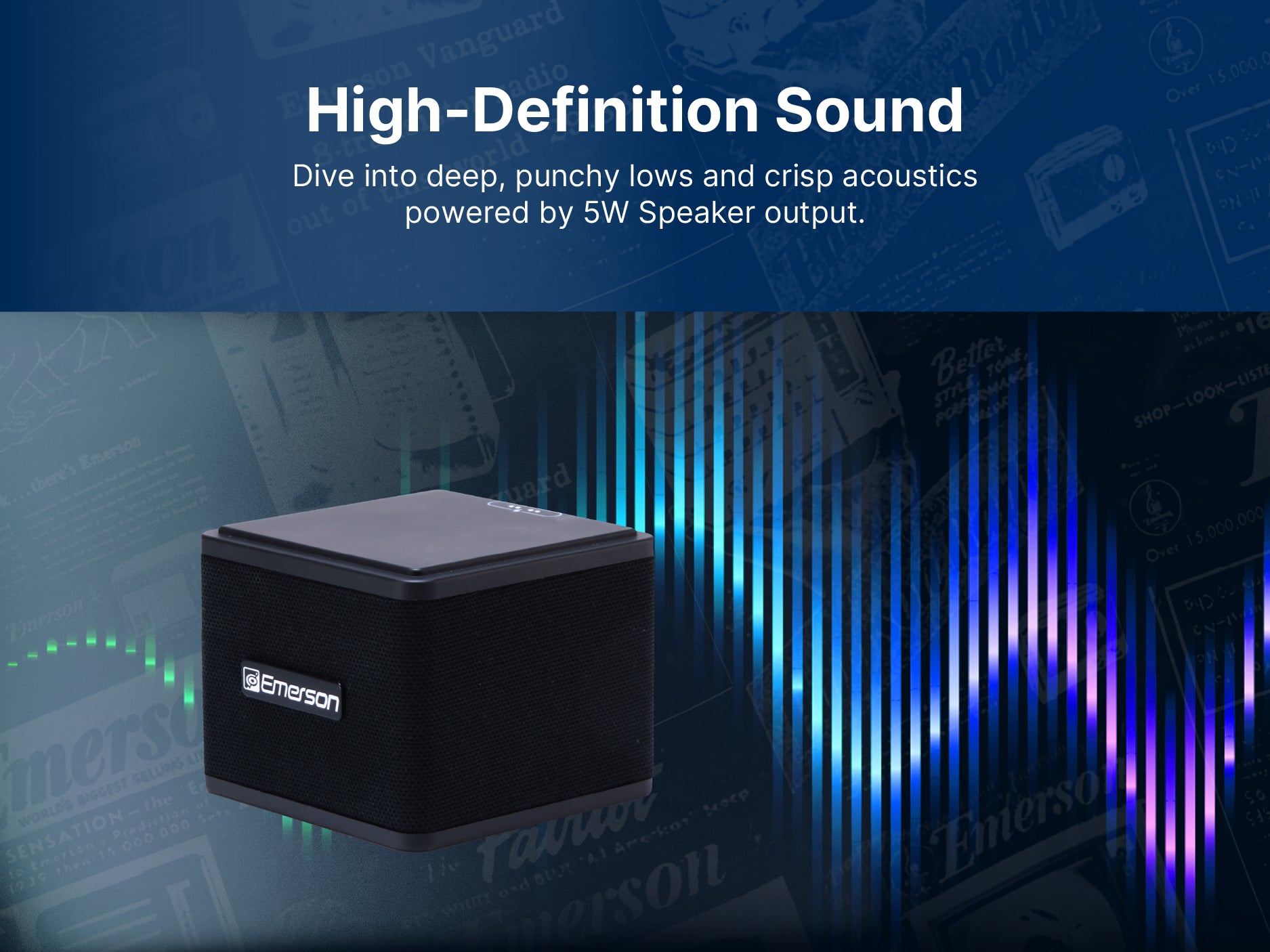 Wireless Instant Connect Sound Blox® Magnetic Stackable Speakers