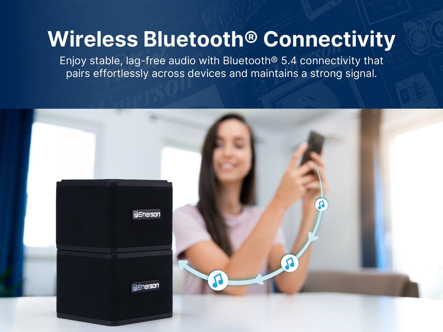 Wireless Instant Connect Sound Blox<sup>®</sup> Wireless Magnetic Stackable Speakers
