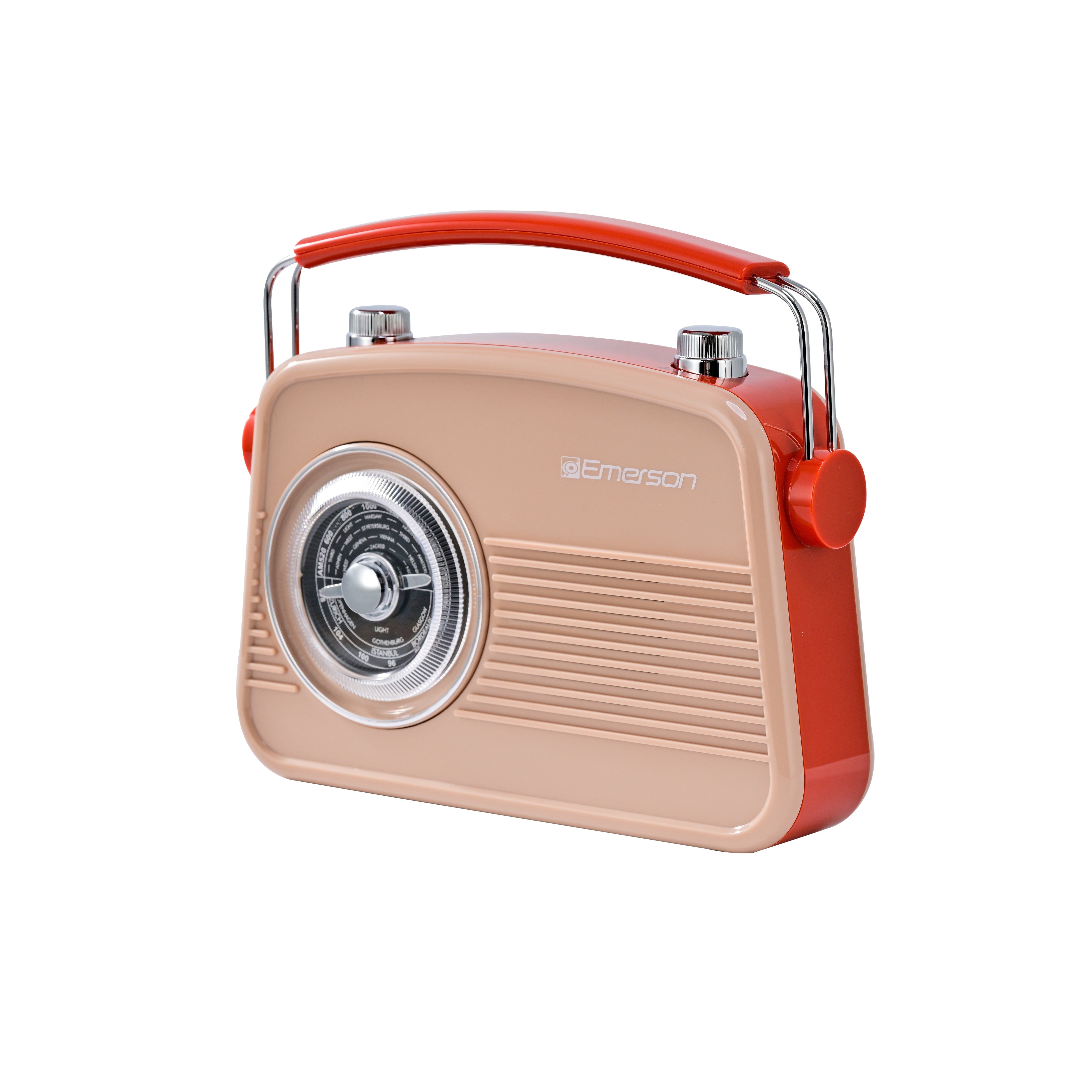 Emerson EAS-3009 retro Bluetooth radio in Cream — front view