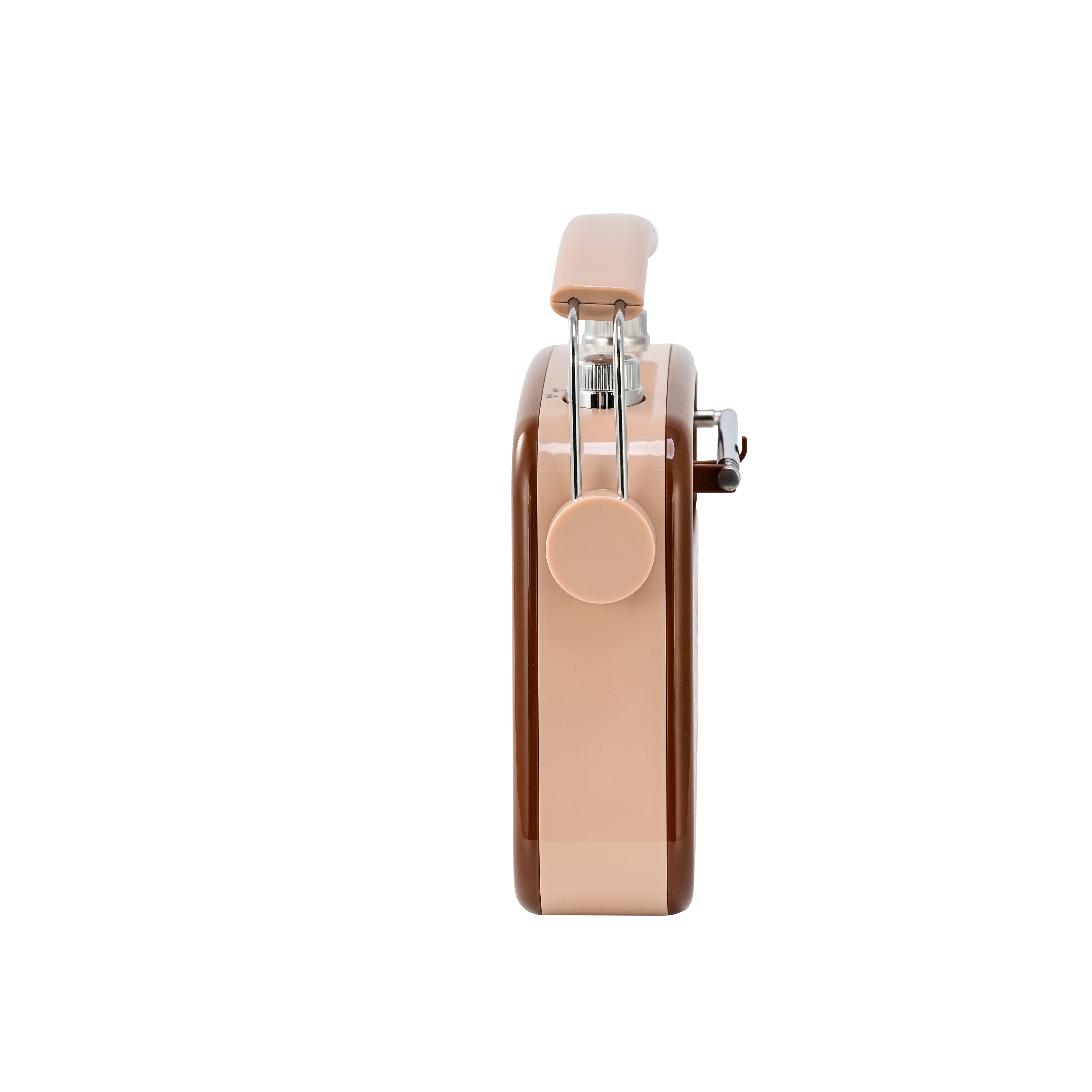 Emerson EAS-3009 retro Bluetooth radio in Espresso — left side view