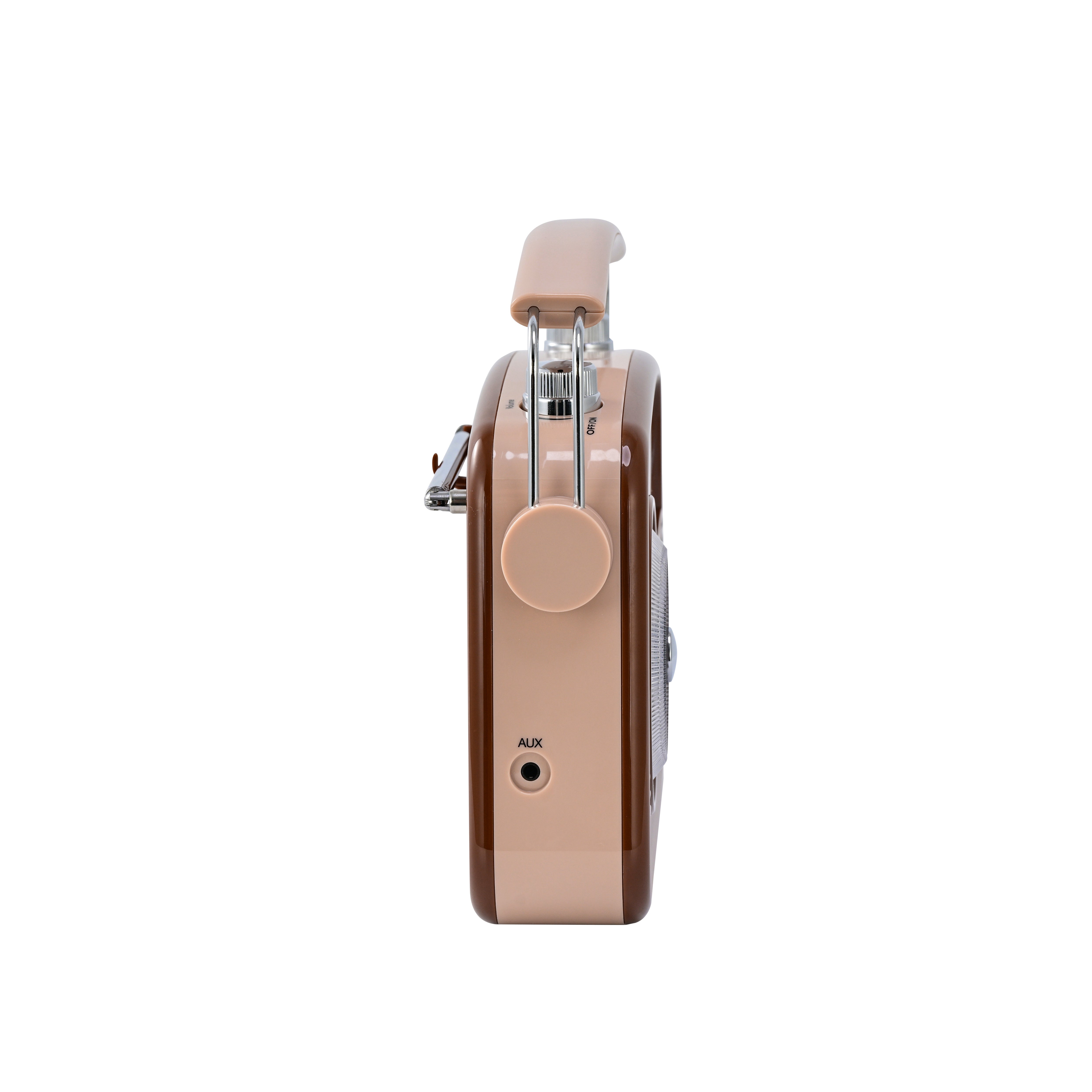 Emerson EAS-3009 retro Bluetooth radio in Espresso — right side view