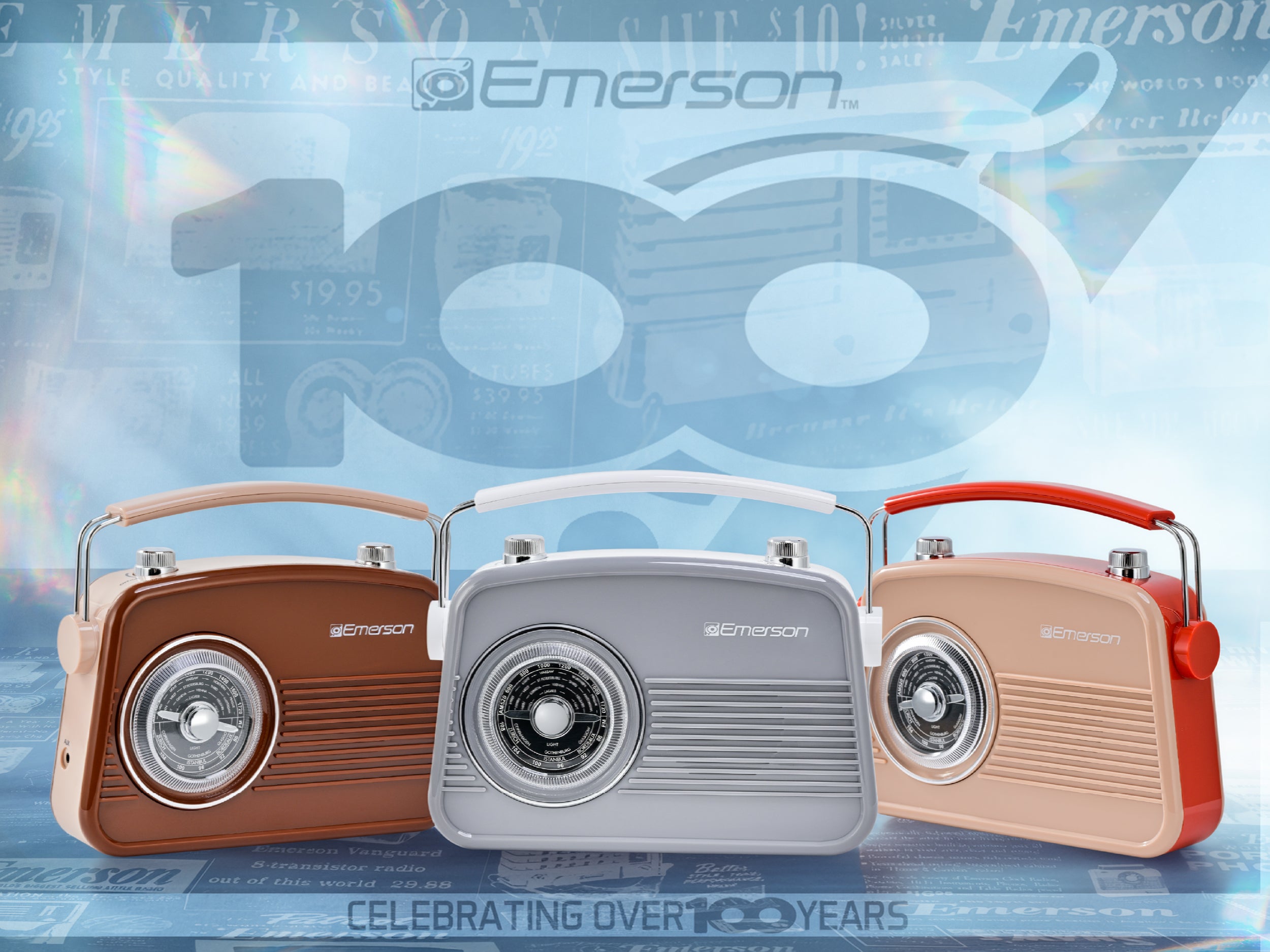 Emerson EAS-3009 retro radio — interactive feature overview