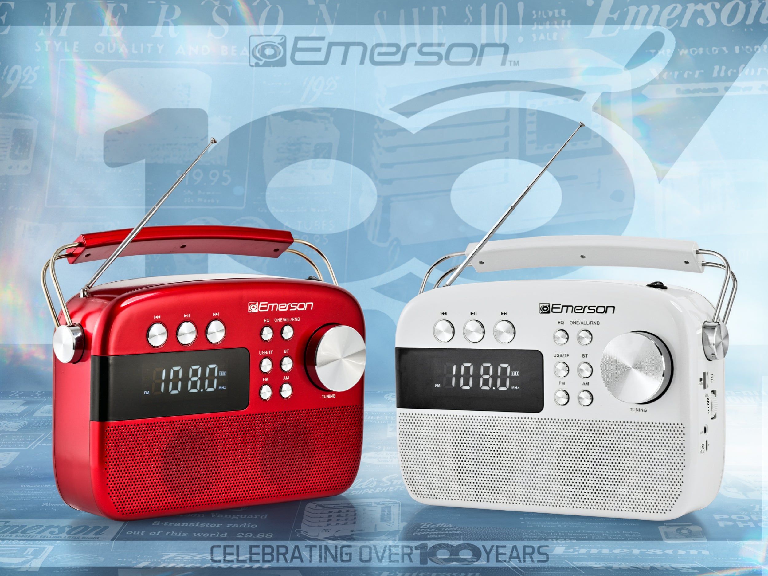 Interactive feature callouts on the Emerson EAS-3010 portable radio
