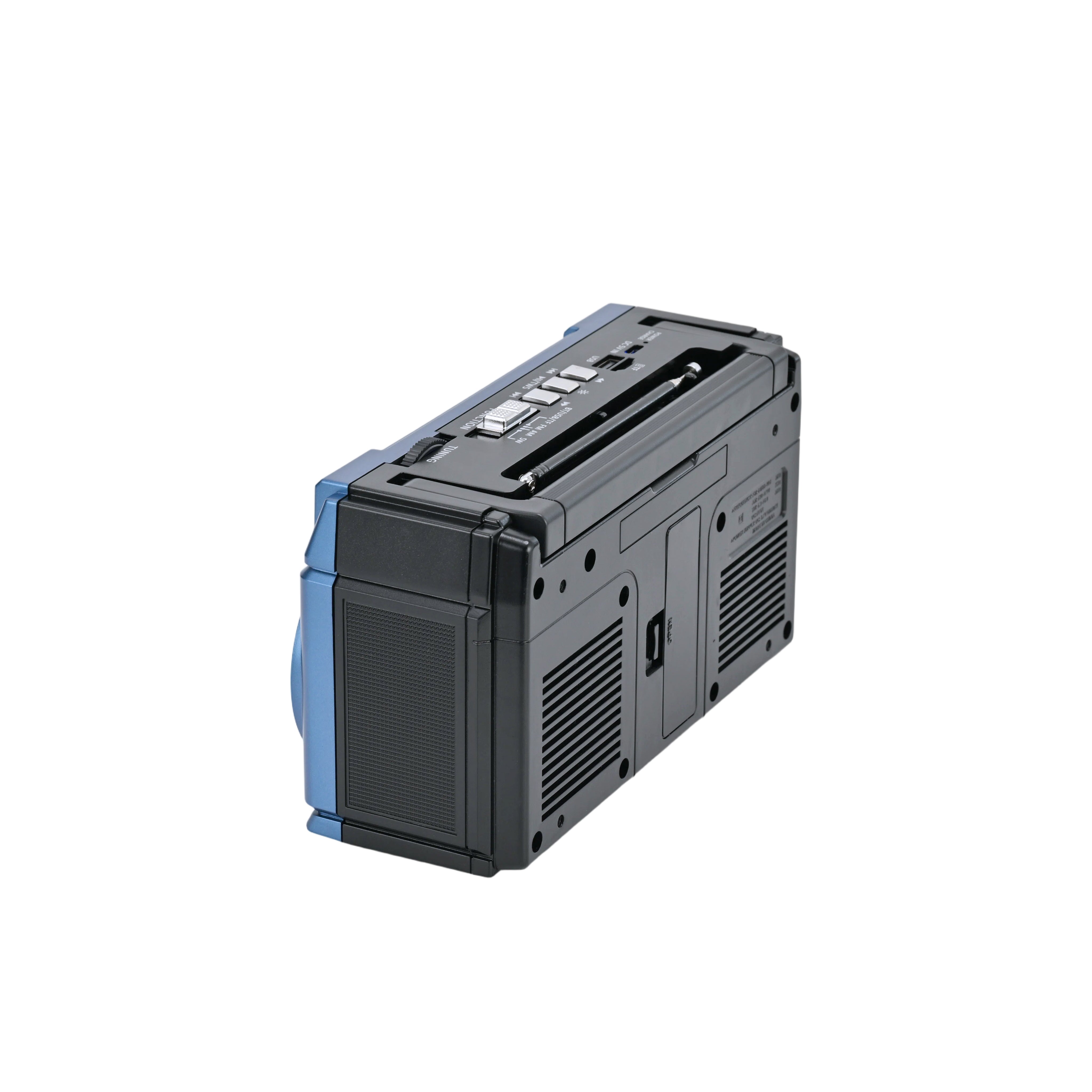 Portable Retro Bluetooth® Speaker with Radio and Rechargeable Battery