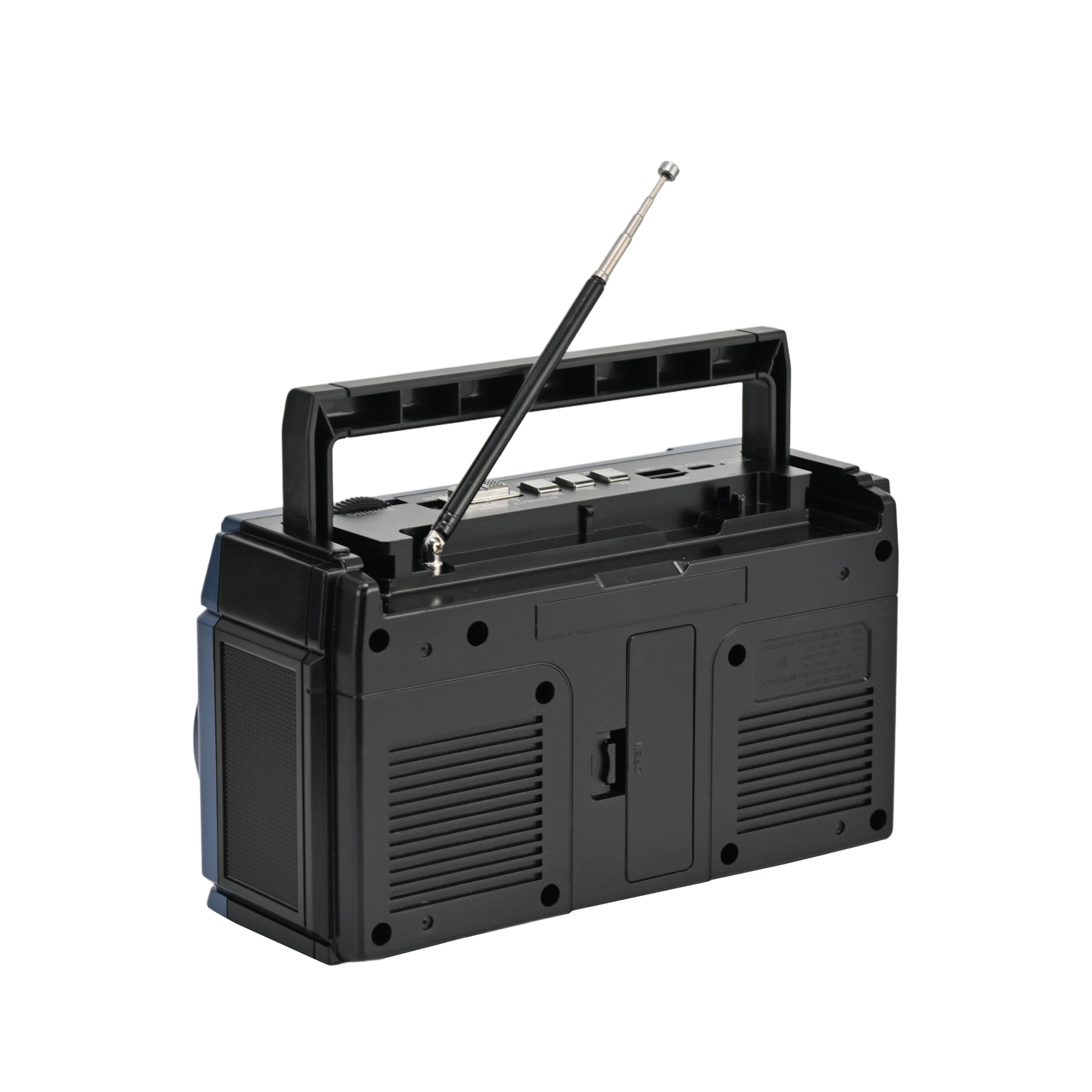 Portable Retro Bluetooth® Speaker with Radio and Rechargeable Battery