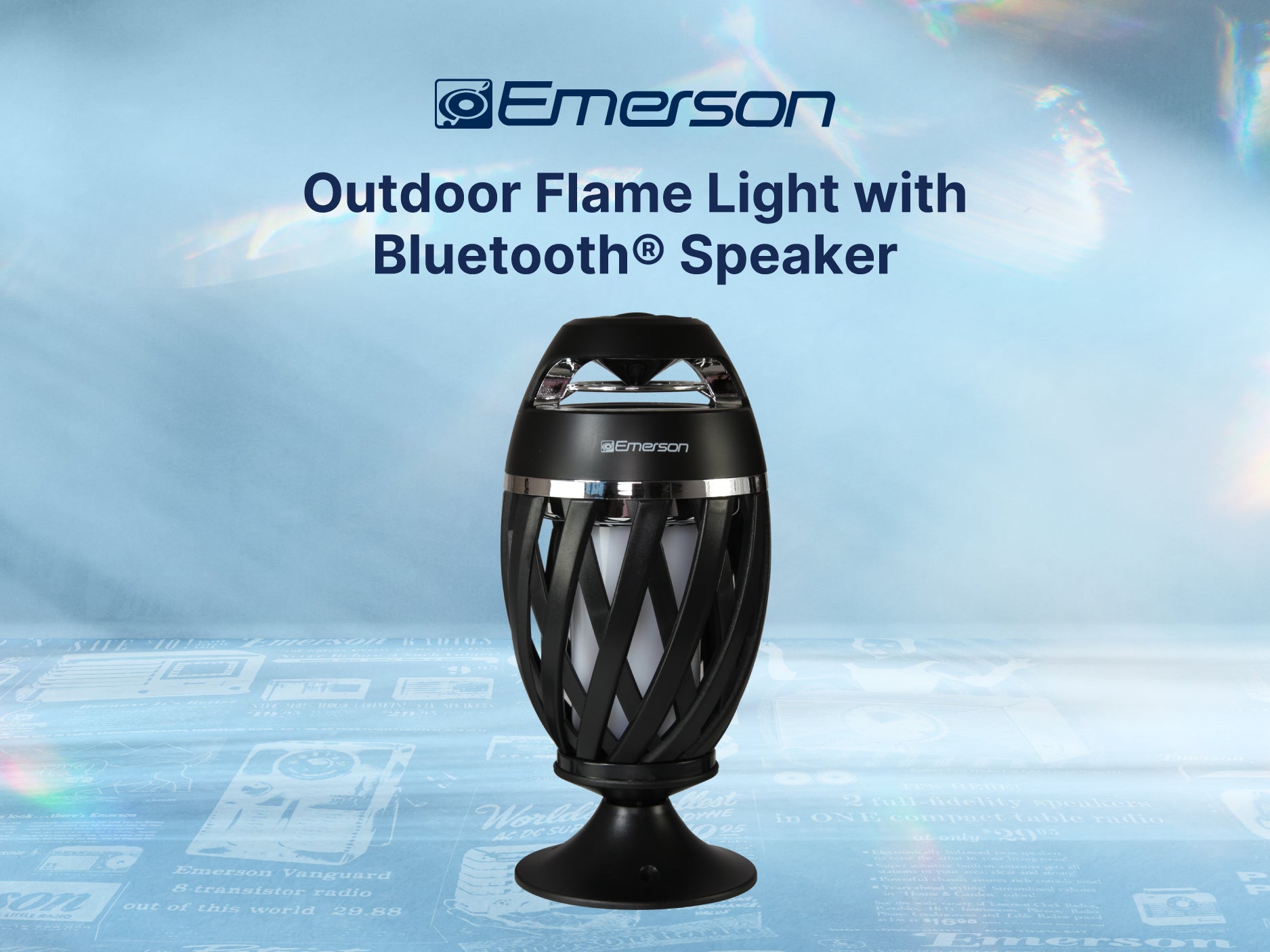 Outdoor Flame Light with Bluetooth Speaker