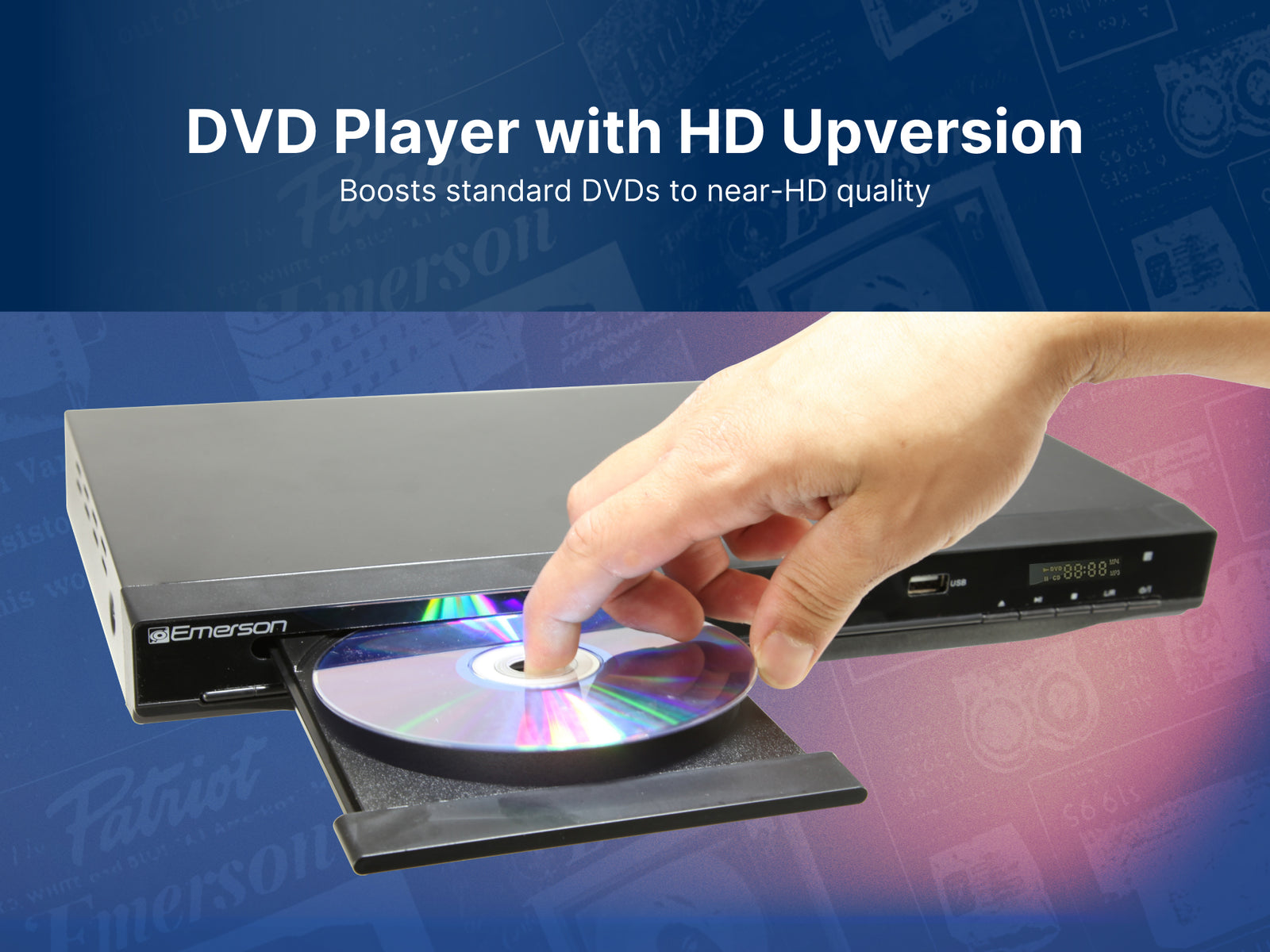 DVD Player with HD Upconversion – EMERSONAUDIO