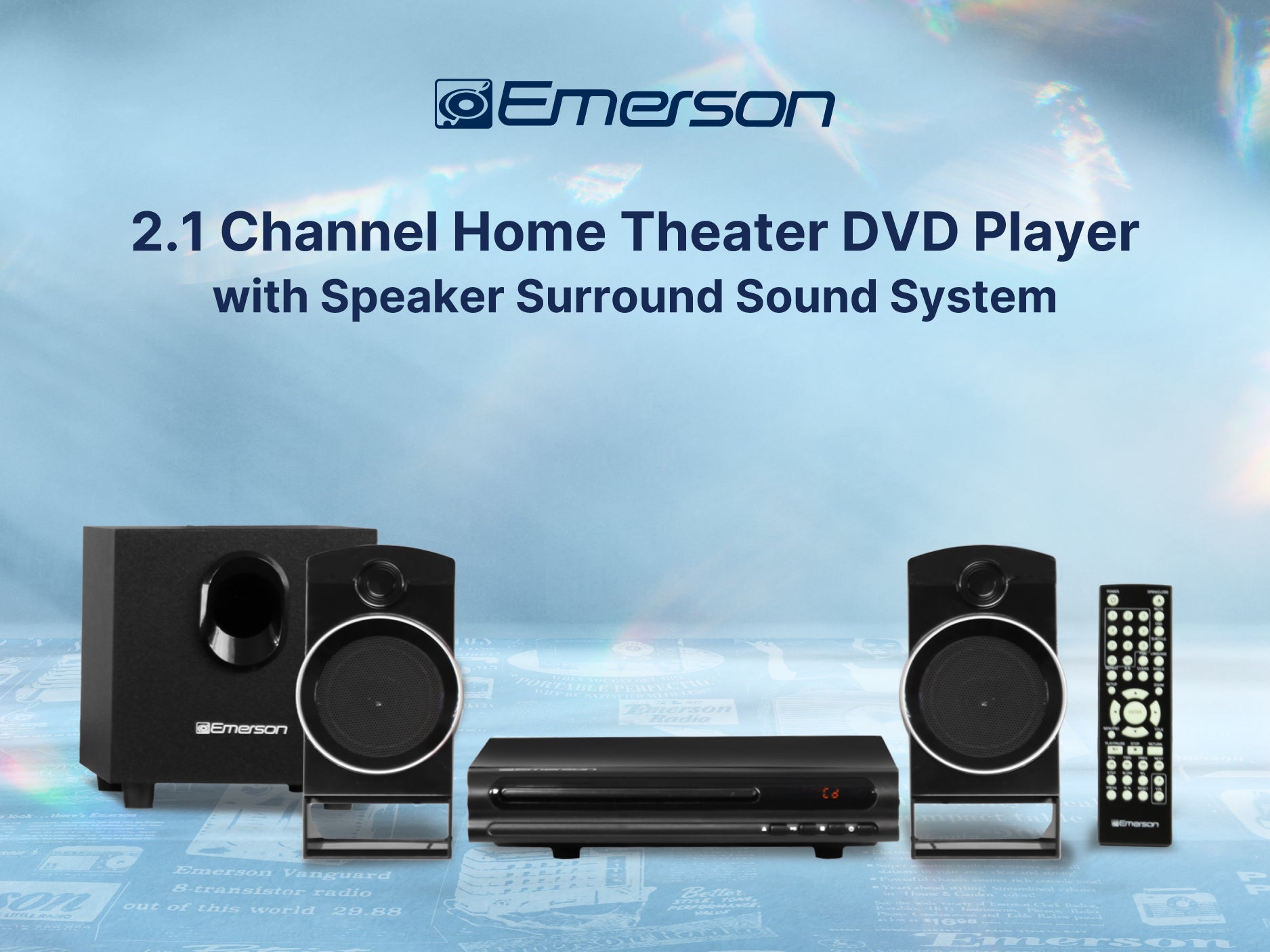 2.1 Channel Home Theater DVD Player with Speaker Surround Sound System