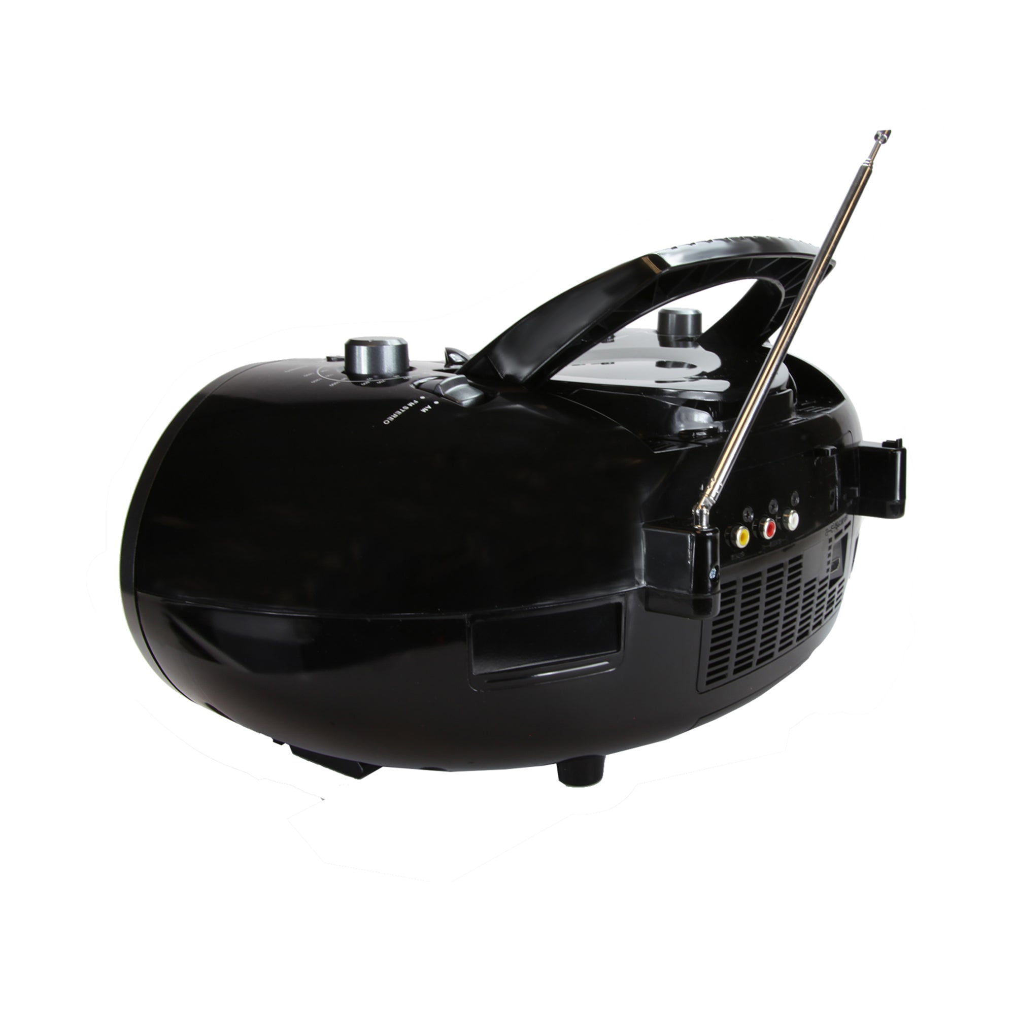7” Bluetooth® DVD Boombox
with HD-INPUT, AM/FM Radio & Stereo Speakers