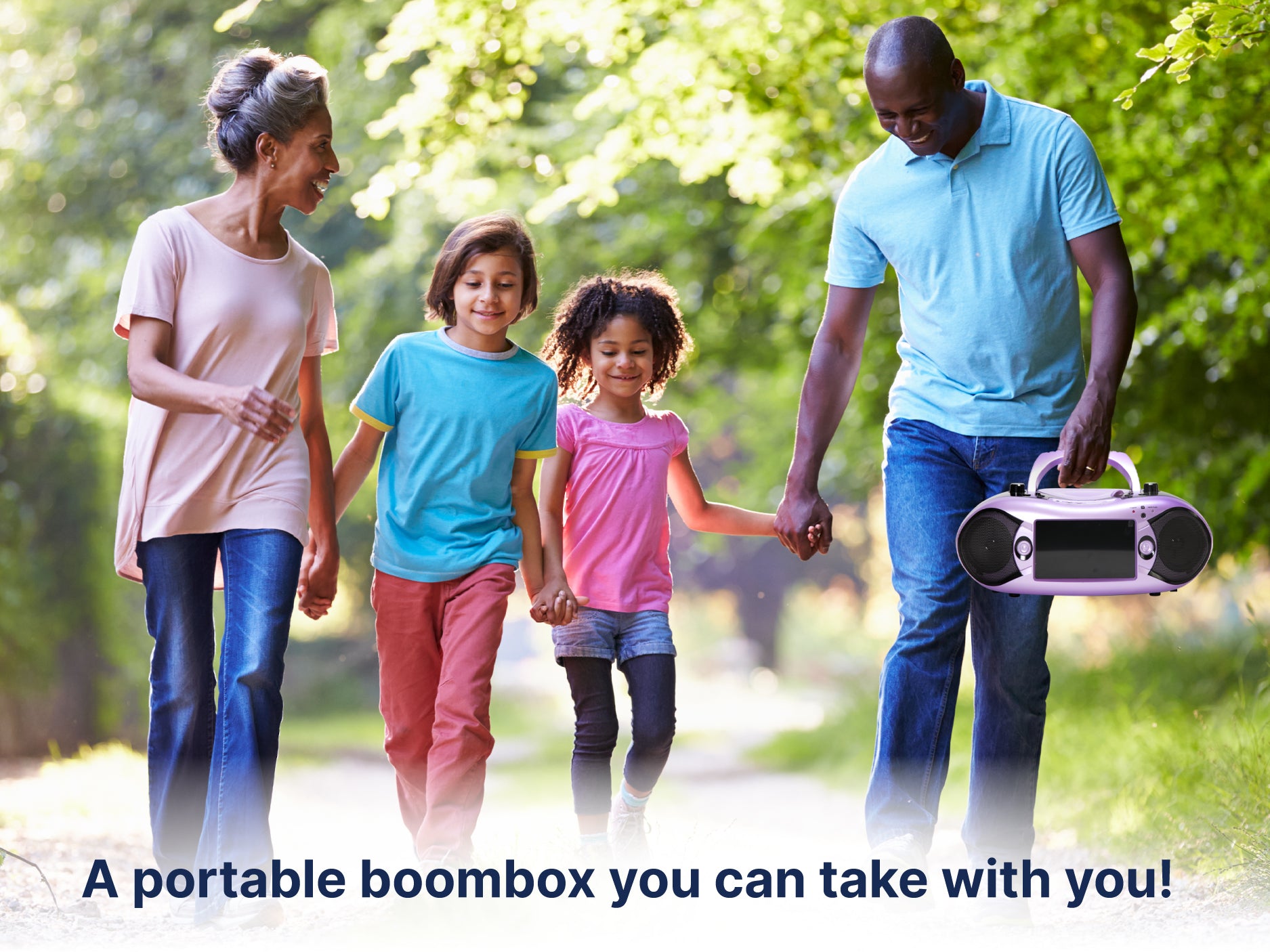 7” Bluetooth® TV & DVD Boombox
with HD-INPUT & Stereo Speakers