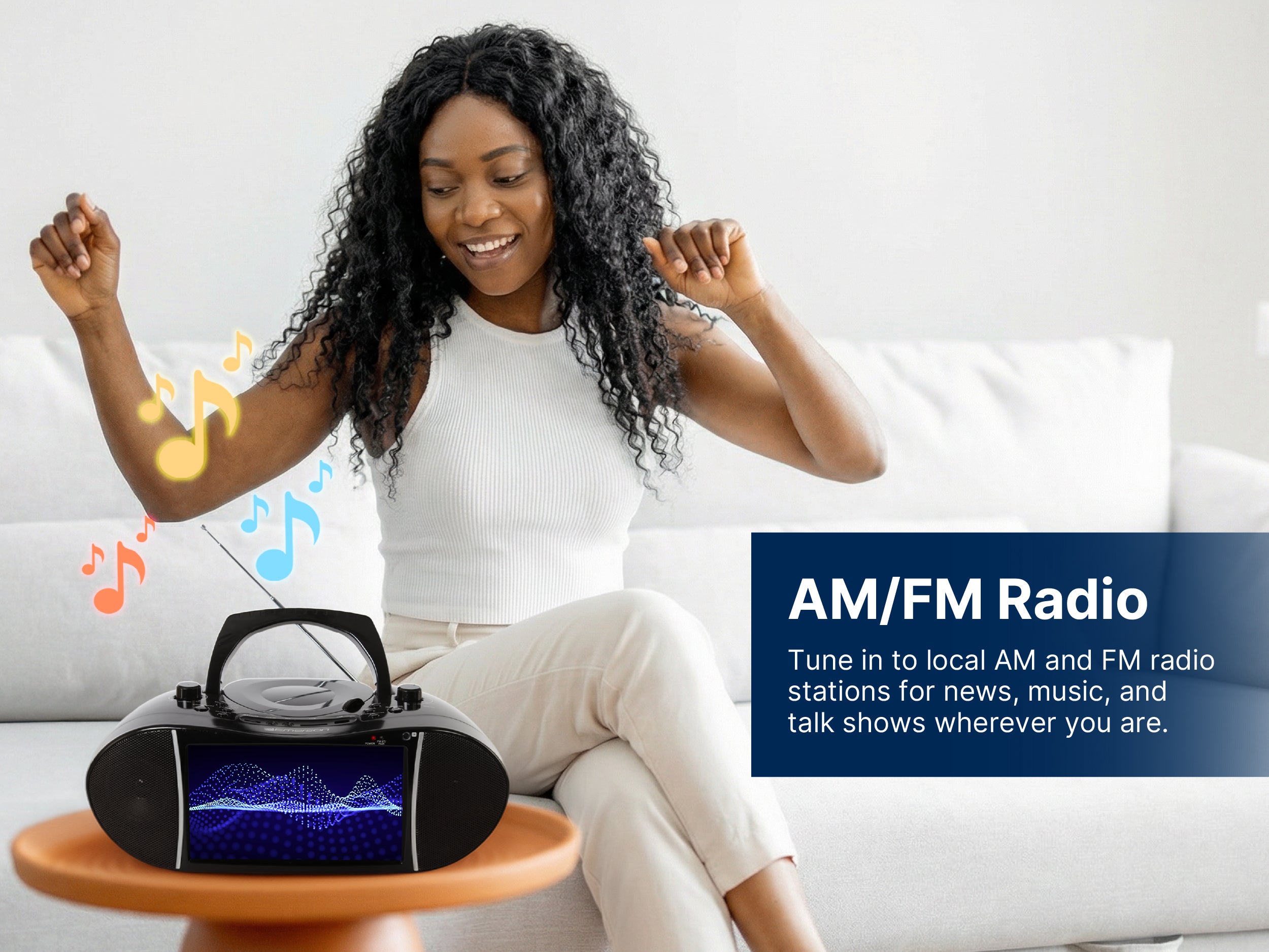 9” TV & DVD Multi-media Boombox with HD-Input