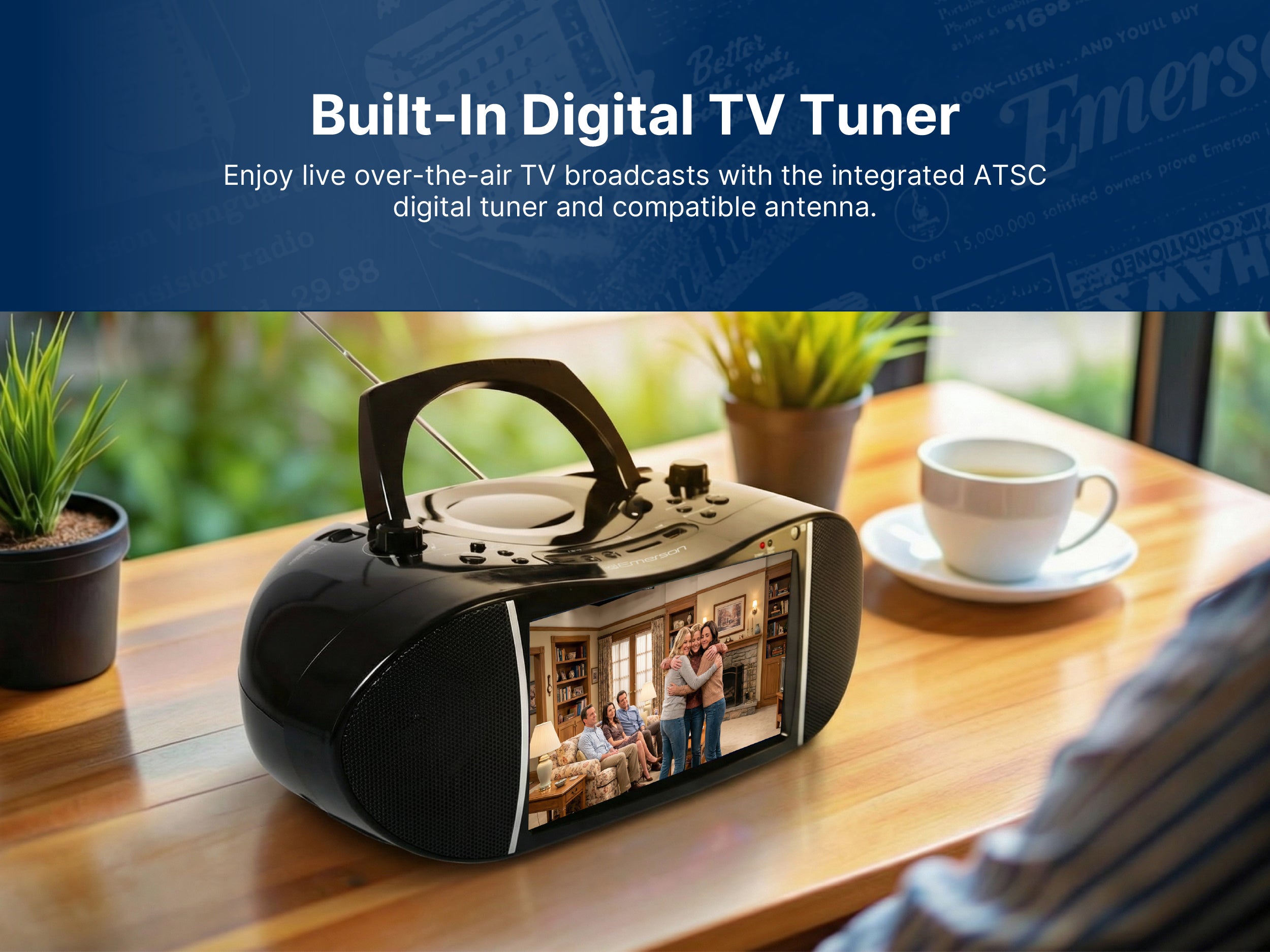 9” TV & DVD Multi-media Boombox with HD-Input