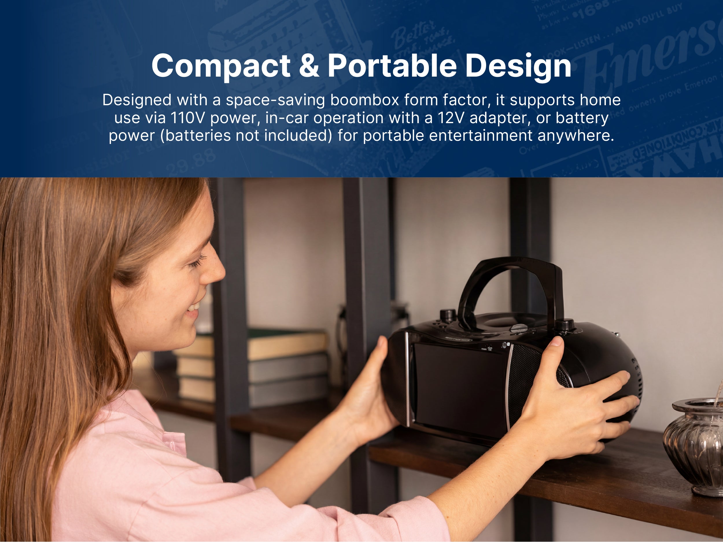 9” TV & DVD Multi-media Boombox with HD-Input