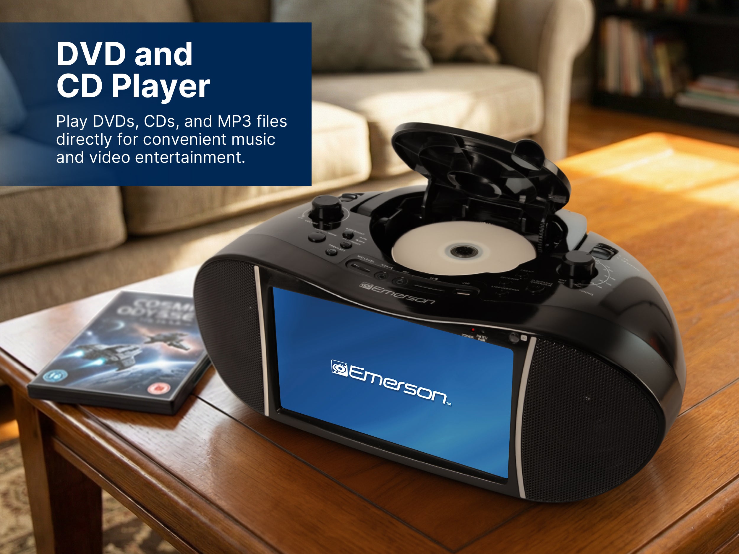 9” TV & DVD Multi-media Boombox with HD-Input