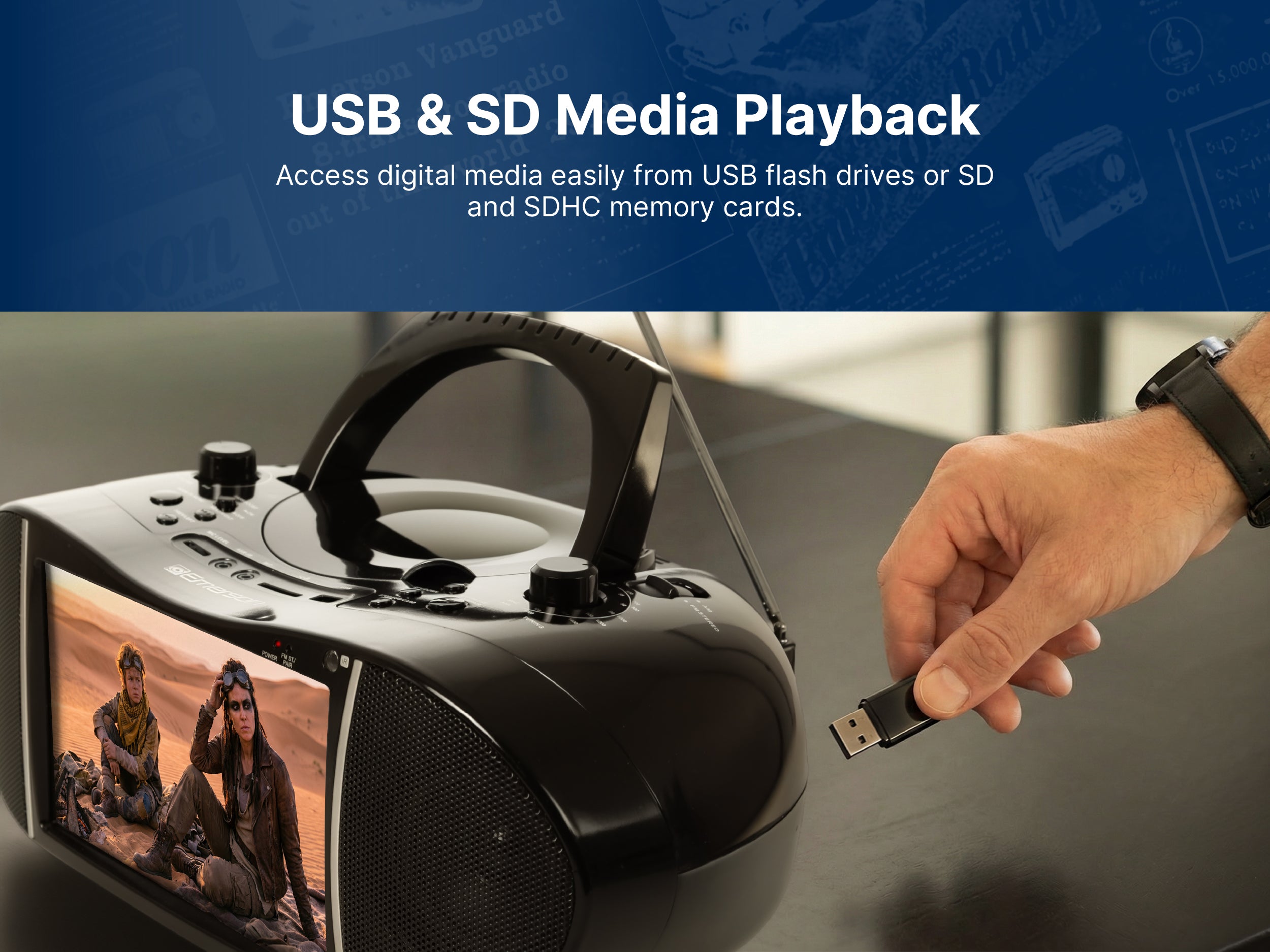 9” TV & DVD Multi-media Boombox with HD-Input