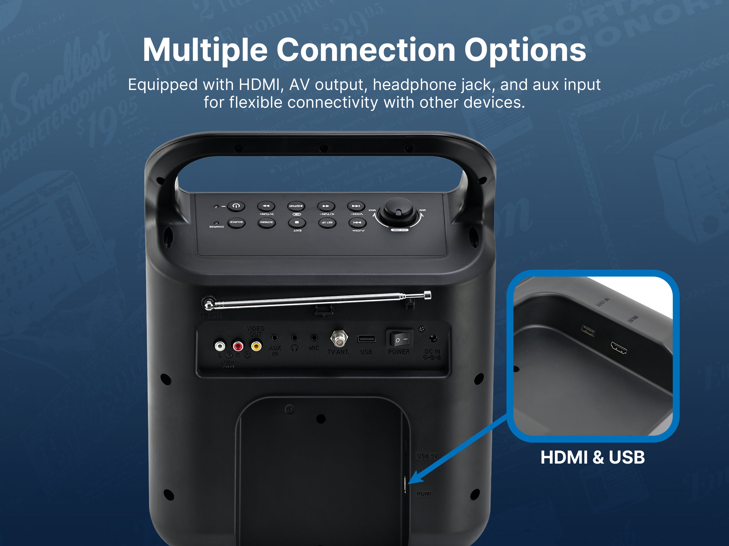 10" Portable TV & DVD Boombox System