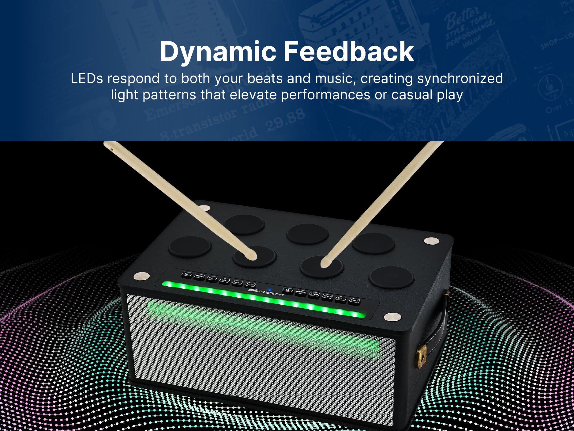 Bluetooth® Party Speaker with Digital Drum Function