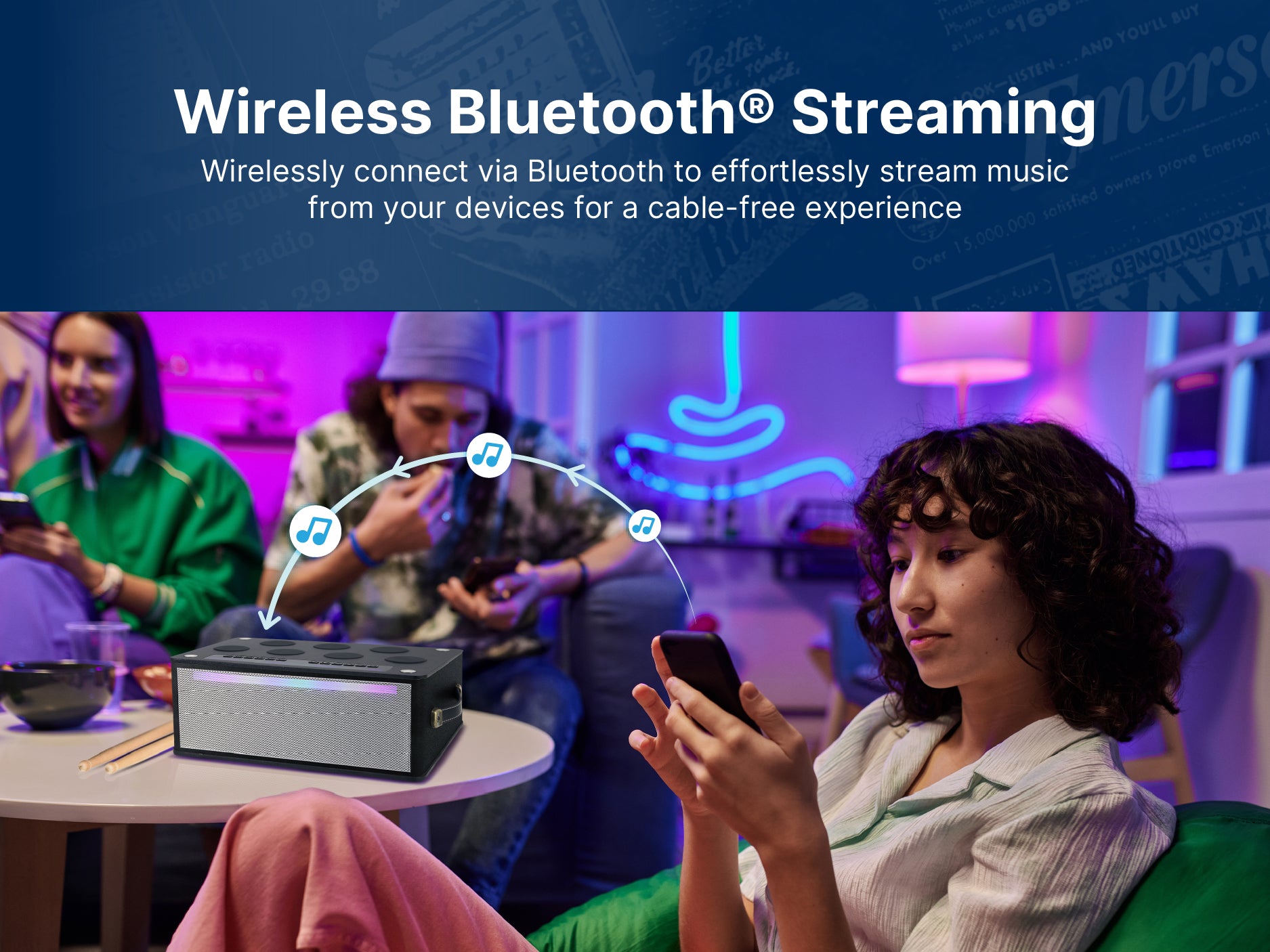 Bluetooth<sup>®</sup> Party Speaker with Digital Drum Function
