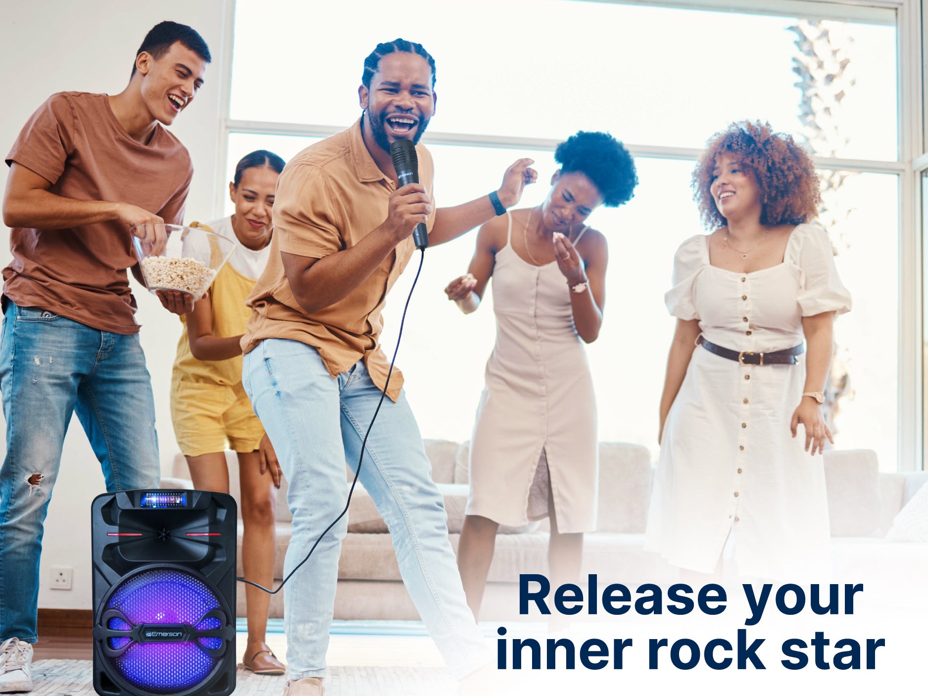 Portable 12" Bluetooth® Party Speaker with Disco Lights