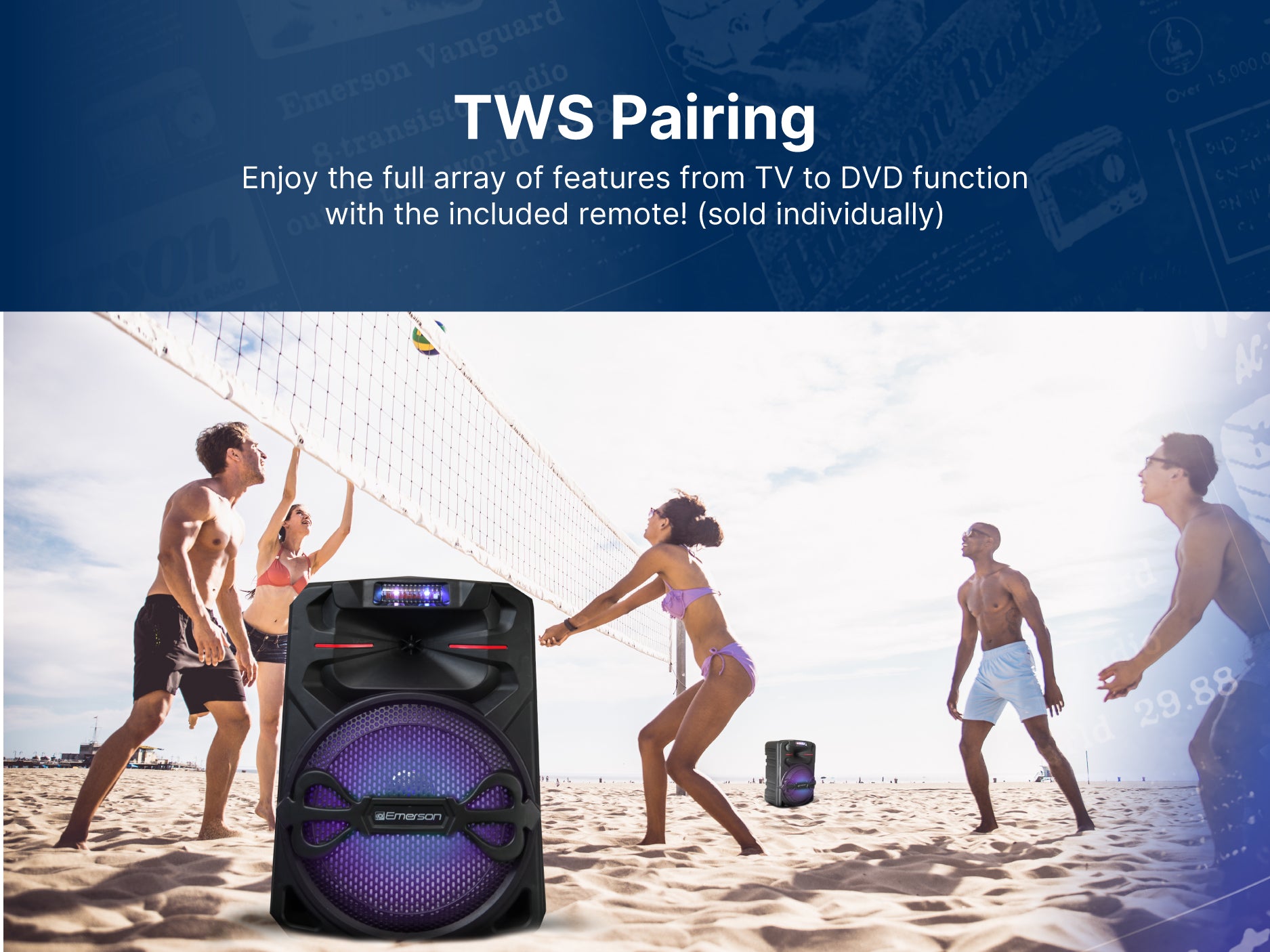 Portable 12" Bluetooth® Party Speaker with Disco Lights
