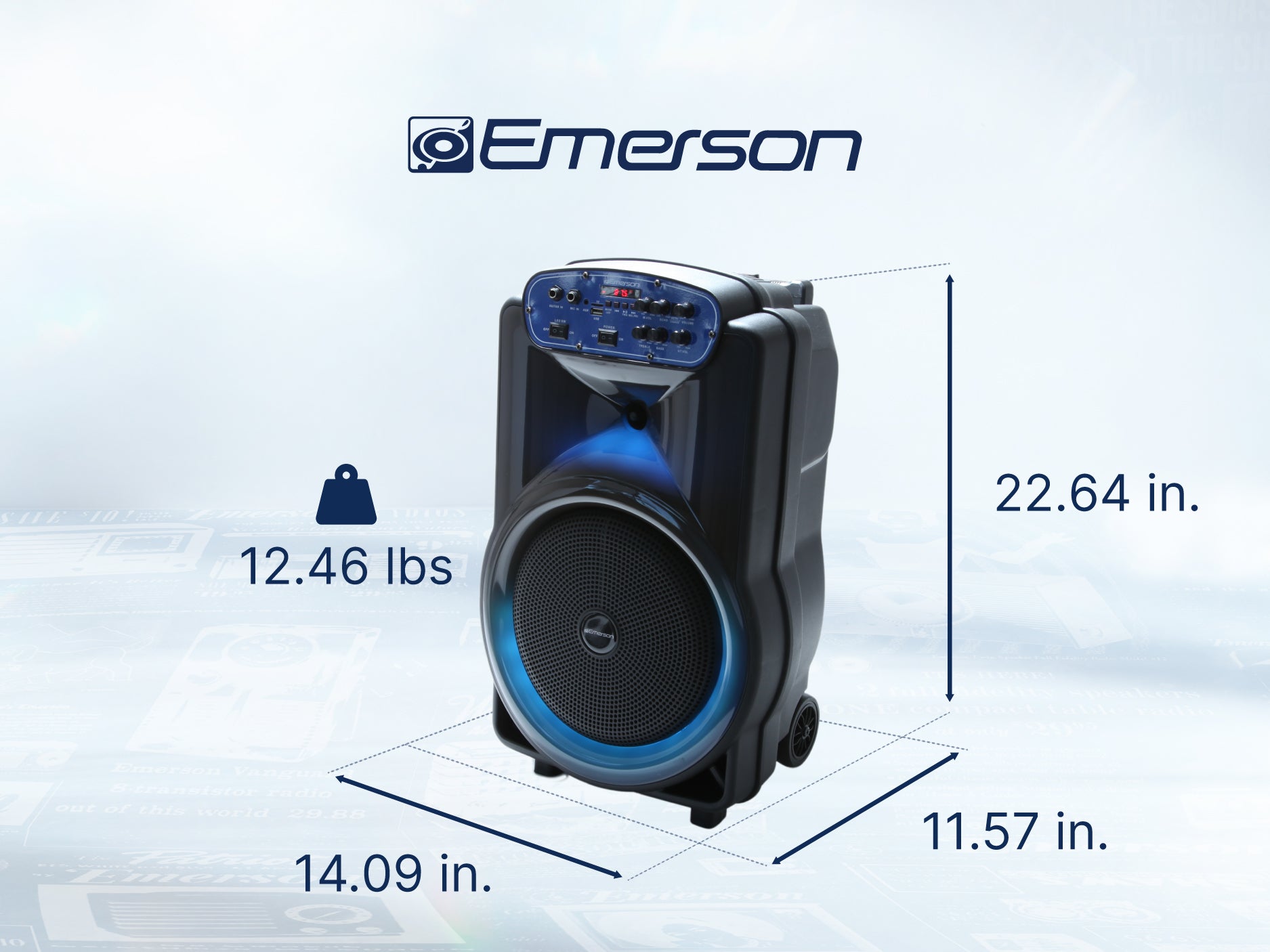 Portable Bluetooth® 12" Party Speaker with Flame Lighting