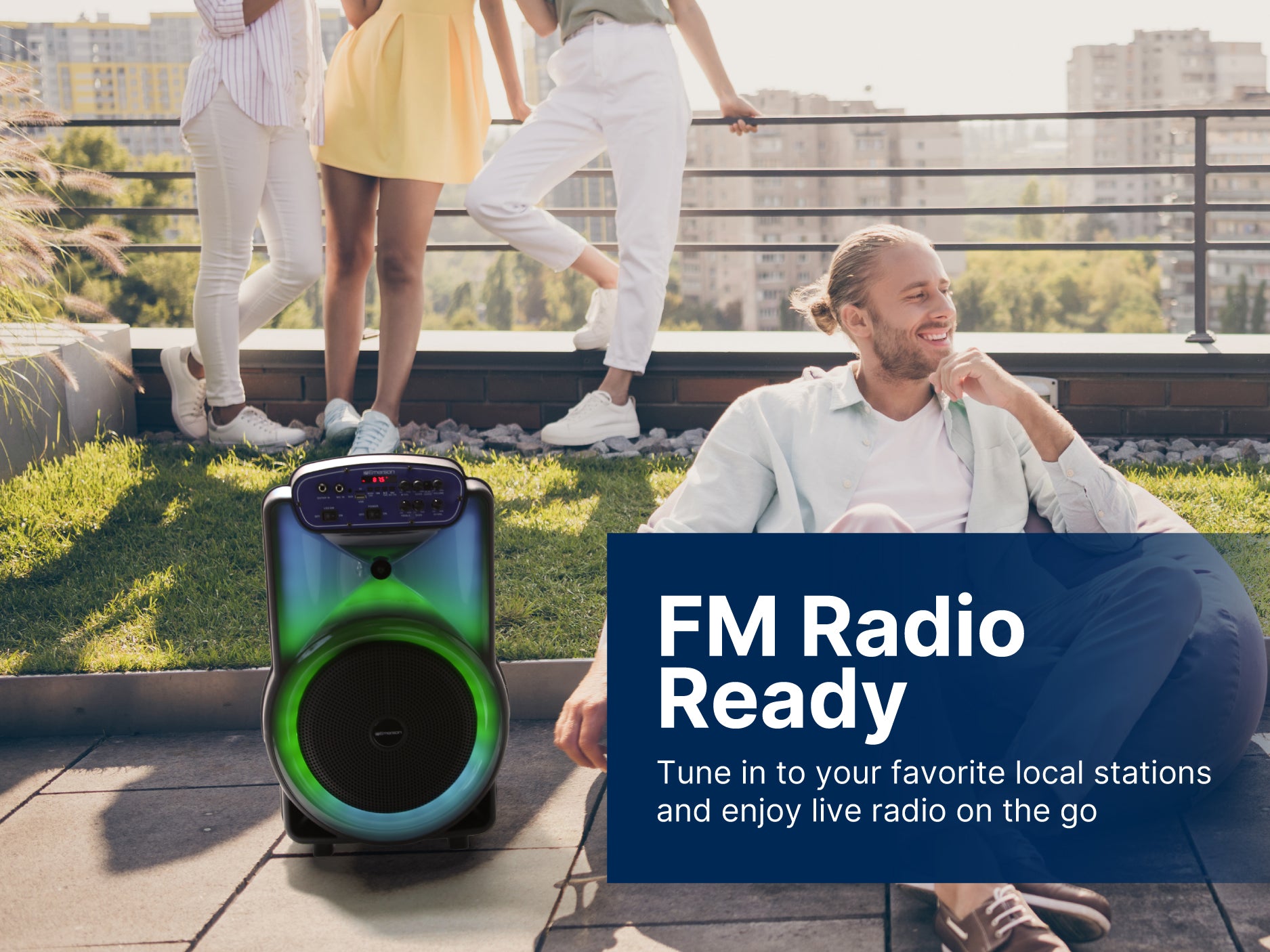 Portable Bluetooth® 12" Party Speaker with Flame Lighting