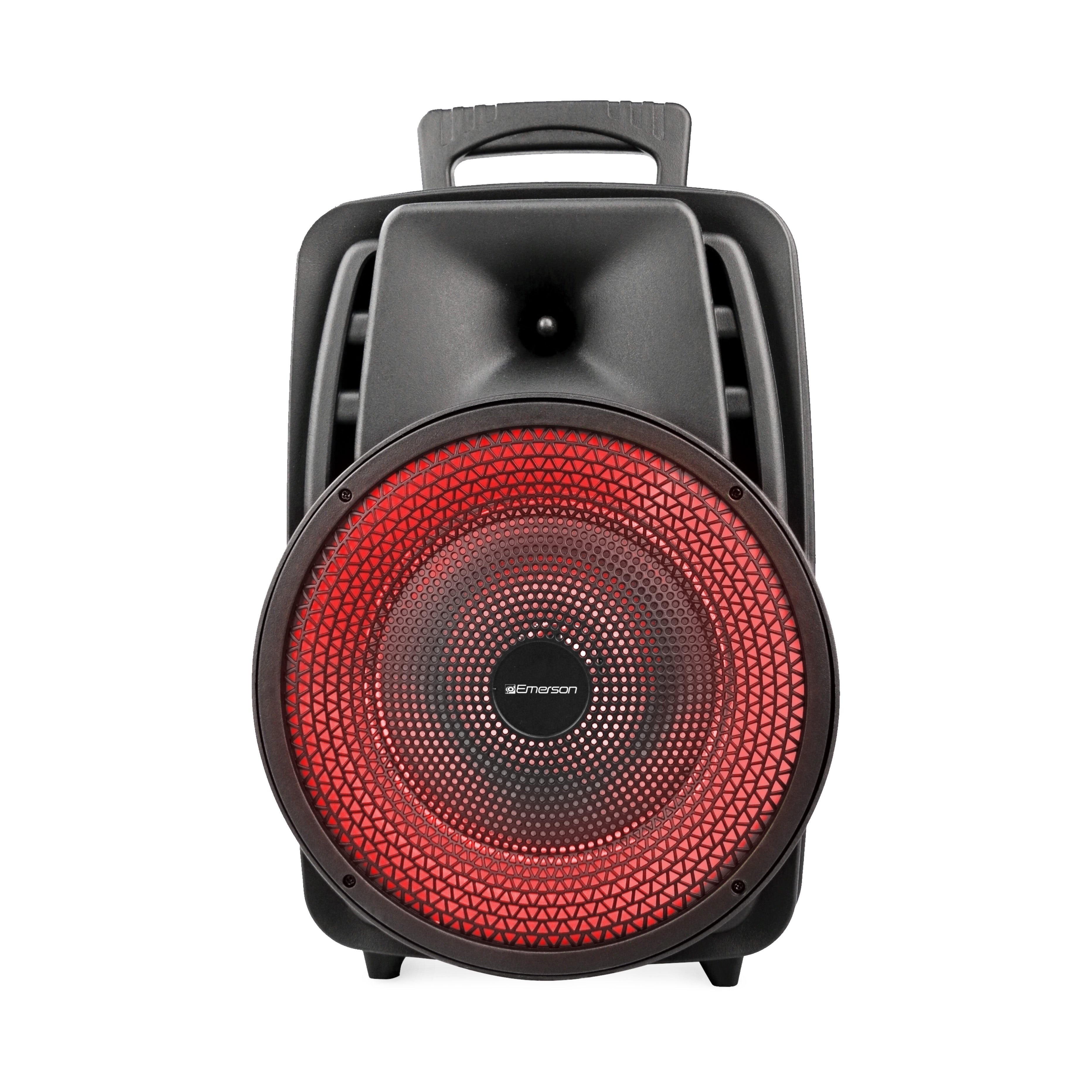 Portable 8" Bluetooth® Party Speaker with Multi-Color Round Running Lights